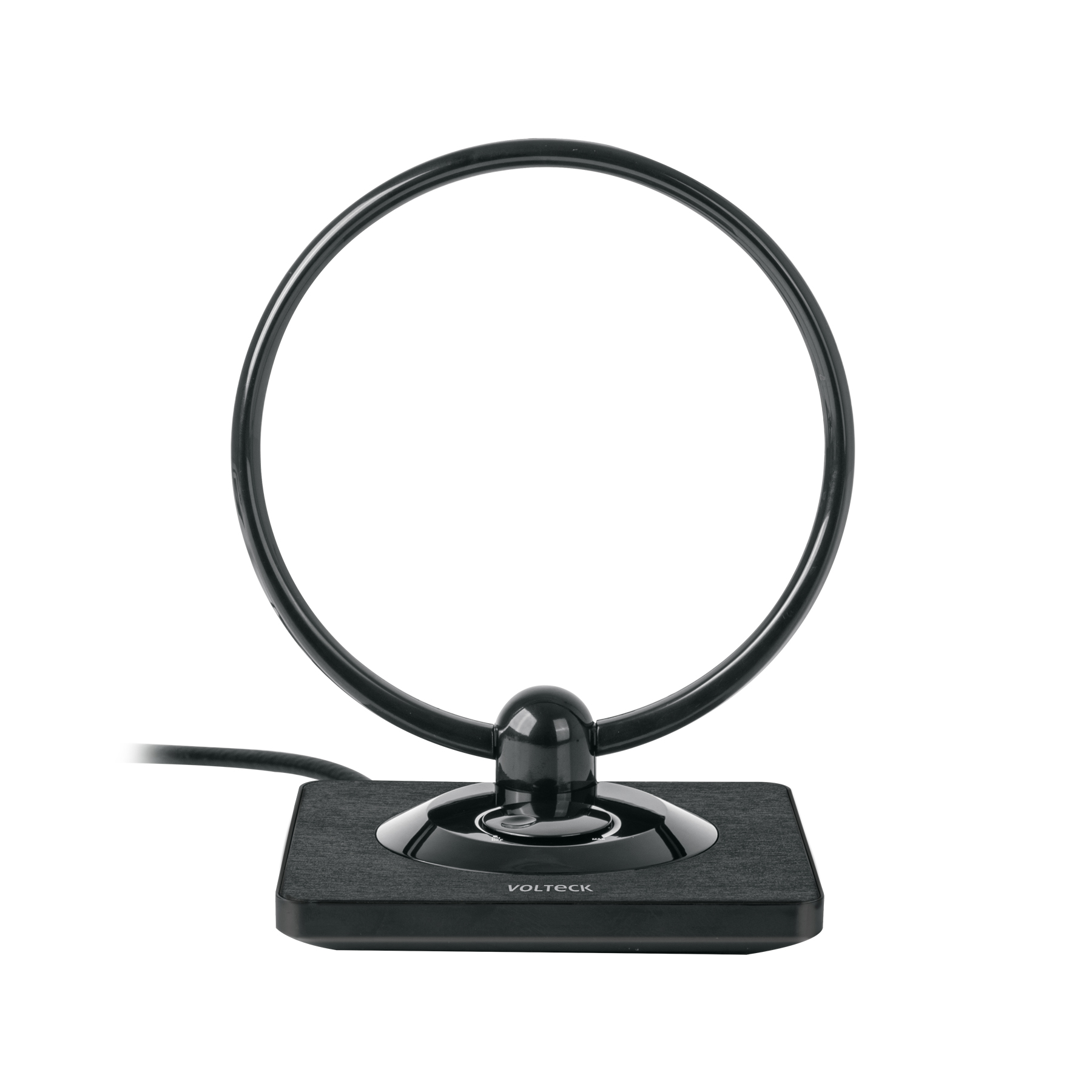 Antena de interior para TV HD, tipo aro, 28 dB, VOLTECK