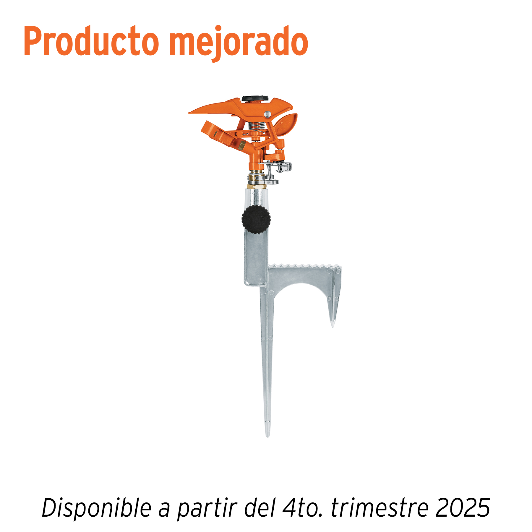 Aspersor metálico 11' una vía, estaca metálica, Truper