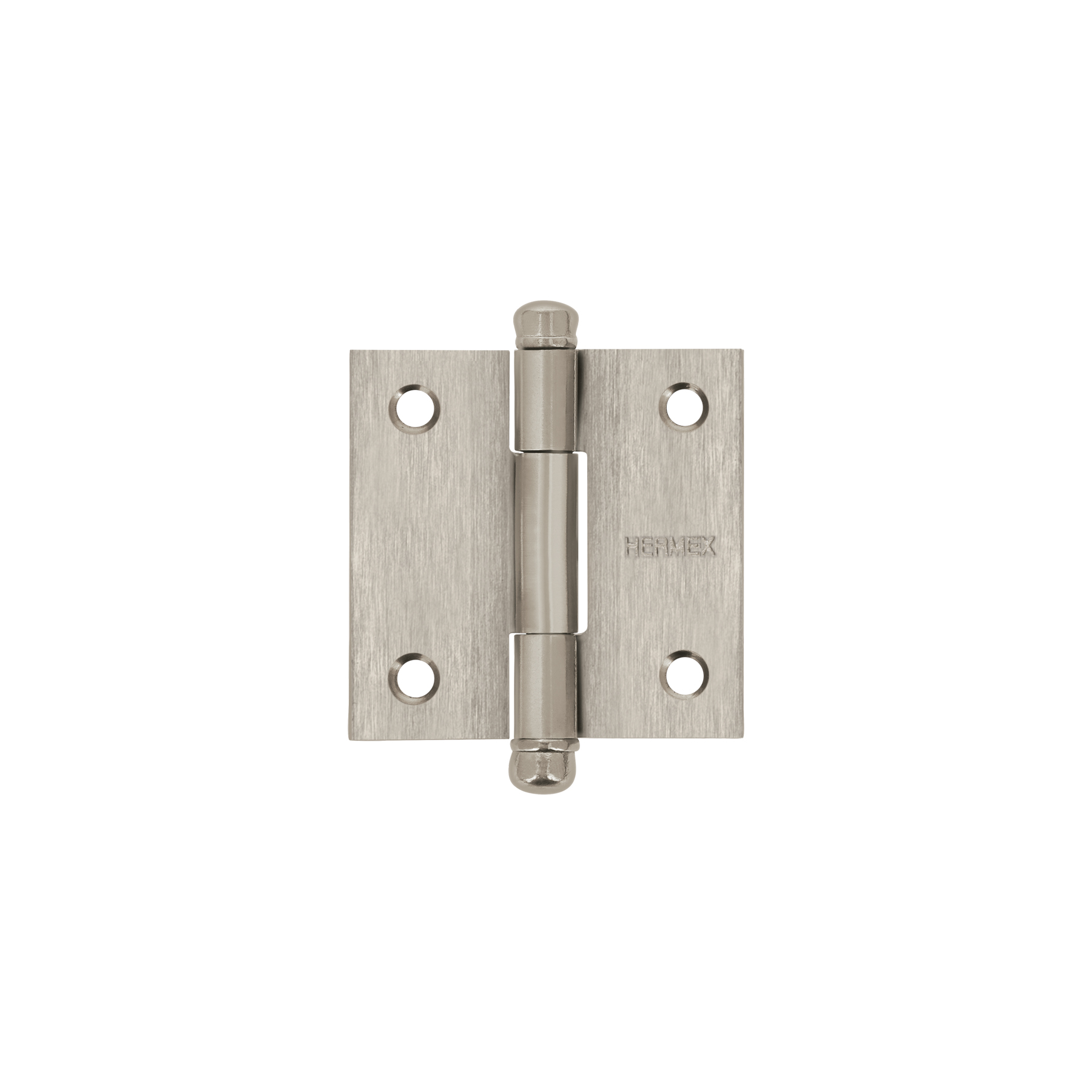 Bisagra cuadrada 2' acero inox, cabeza redonda, HERMEX