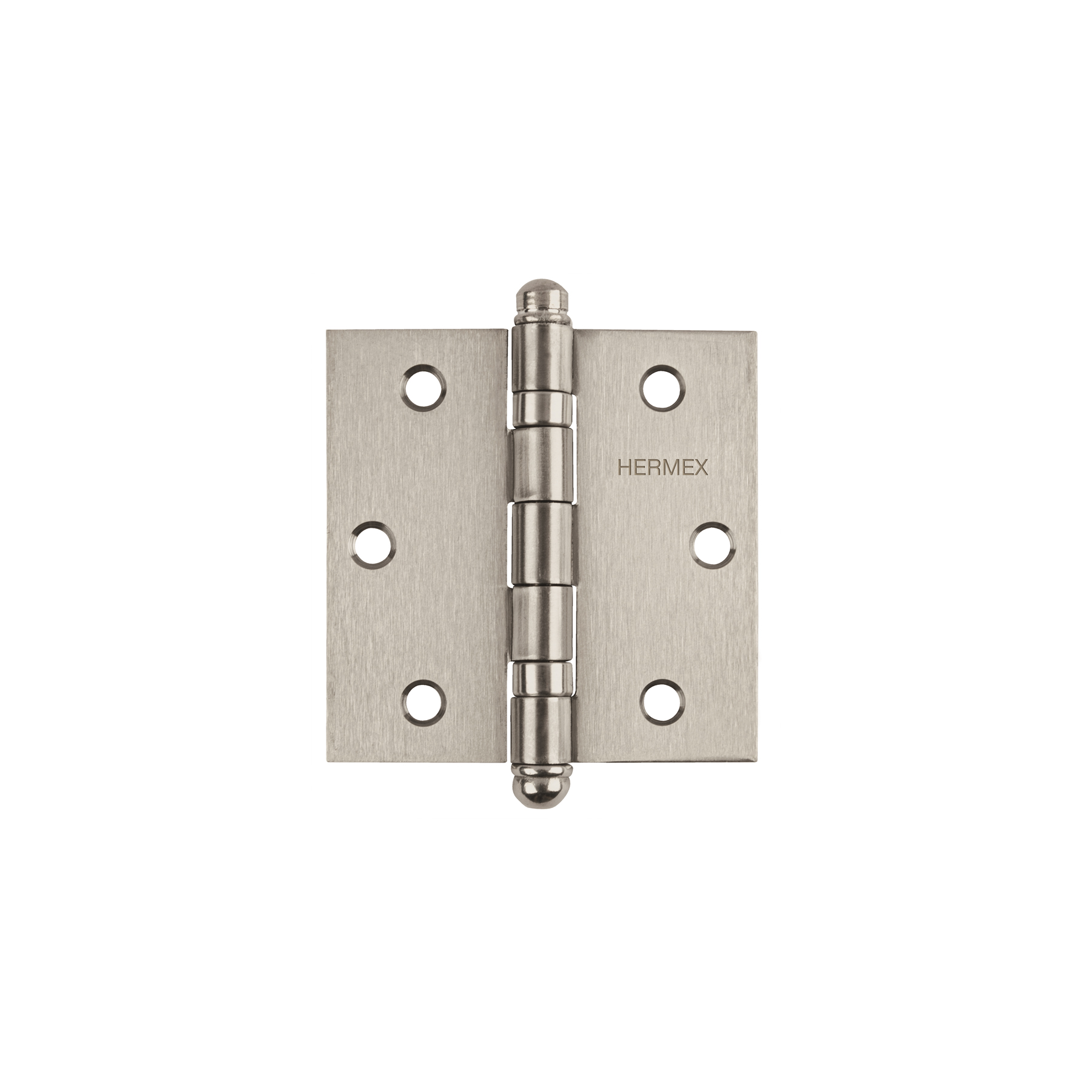 Bisagra cuadrada 3' acero inox, cabeza redonda, HERMEX