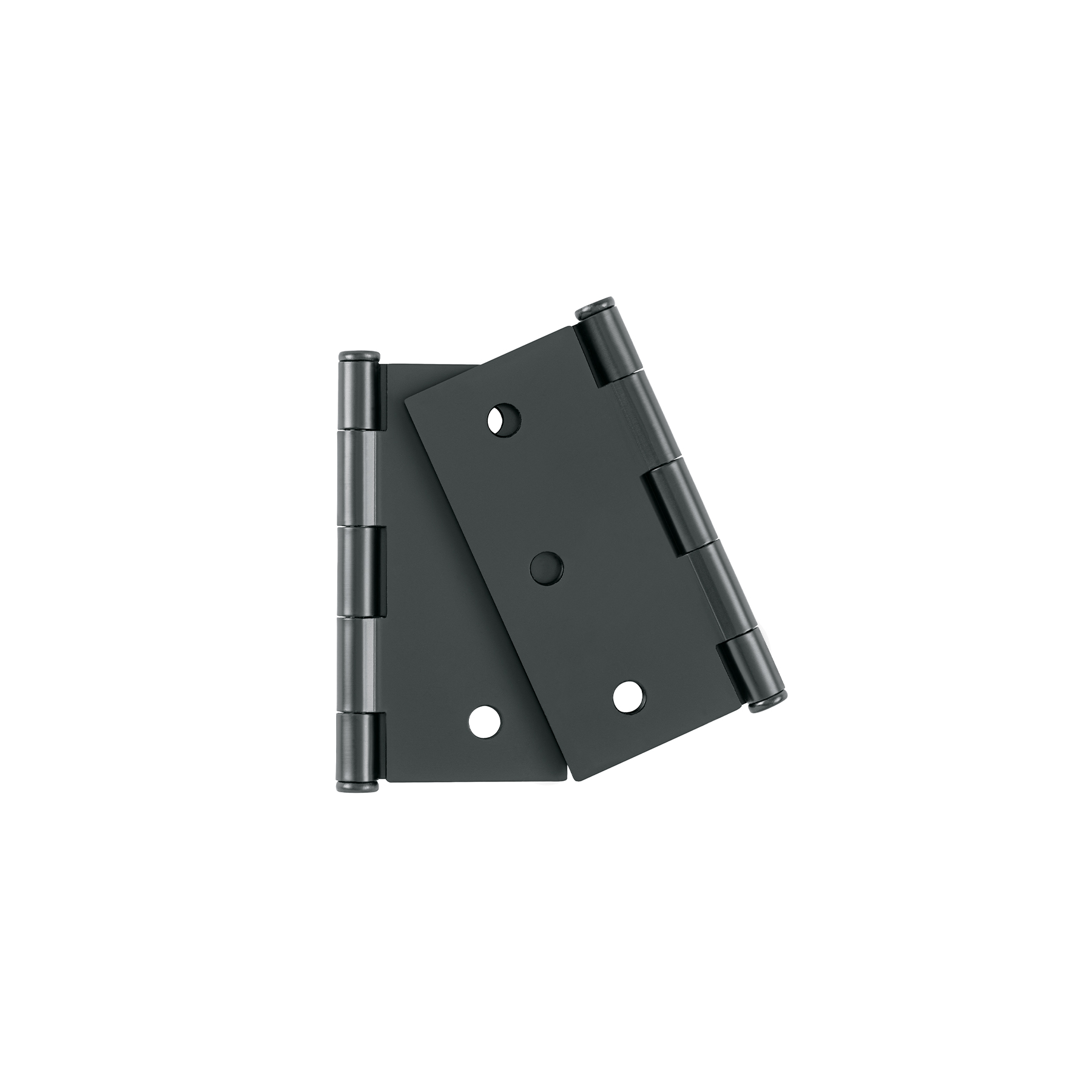 Bolsa con 2 bisagras cuadradas 3', acero negro, BASIC