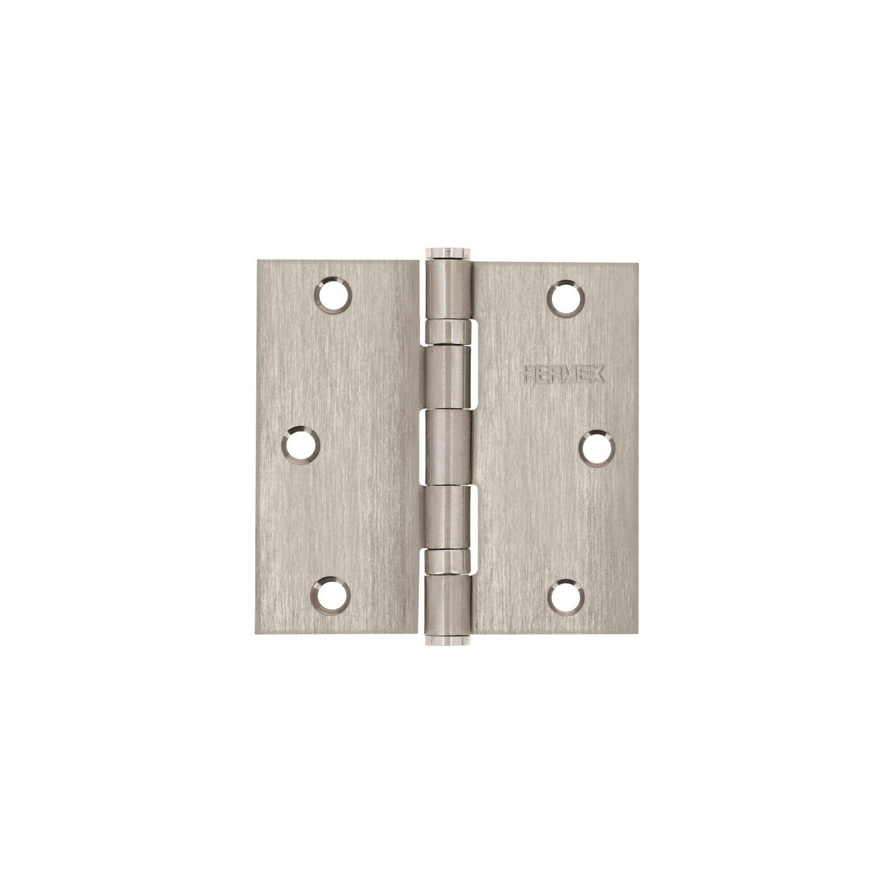 Bisagra cuadrada 3-1/2' acero inox, cabeza plana, HERMEX