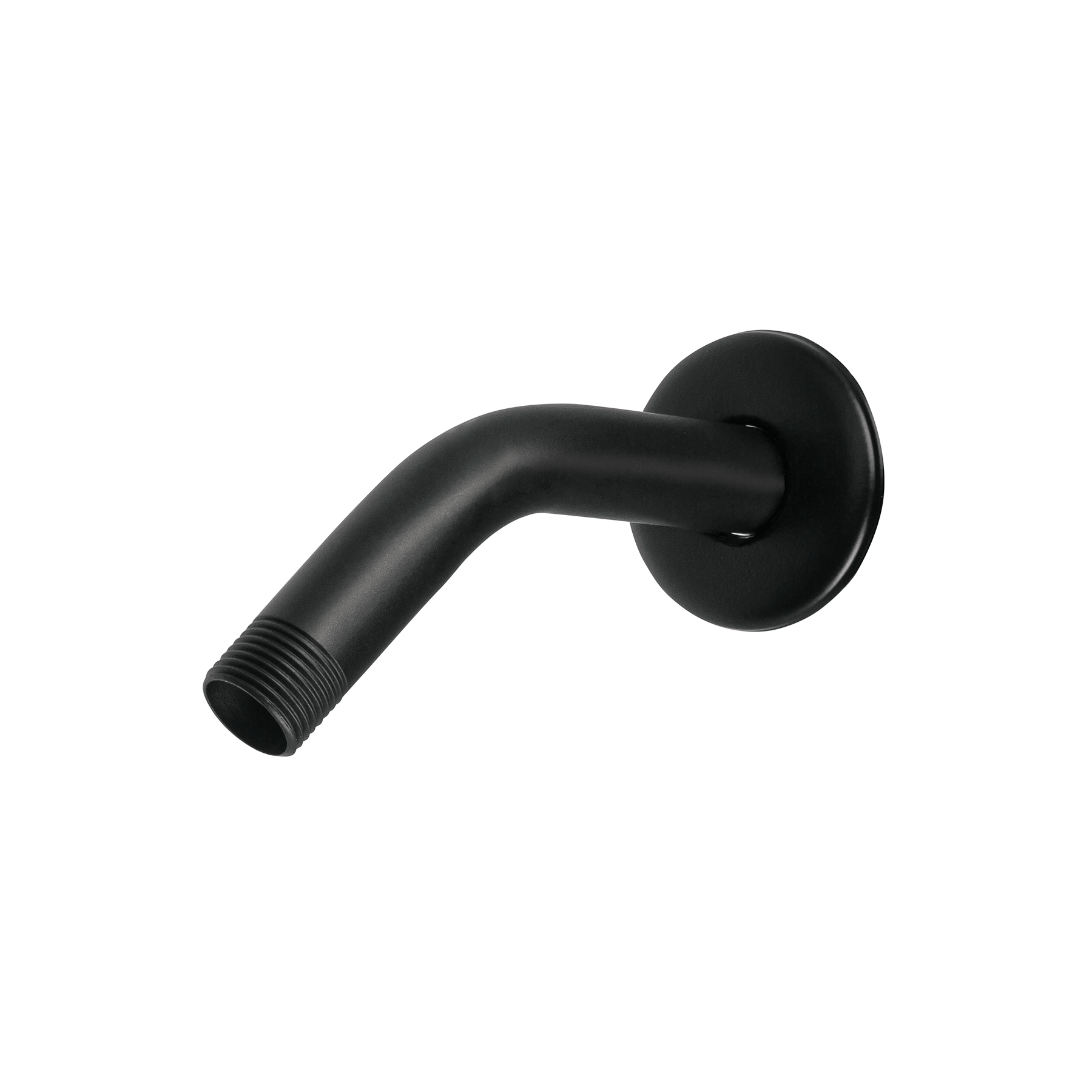 Brazo corto con chapetón para regadera, negro mate, Aqua