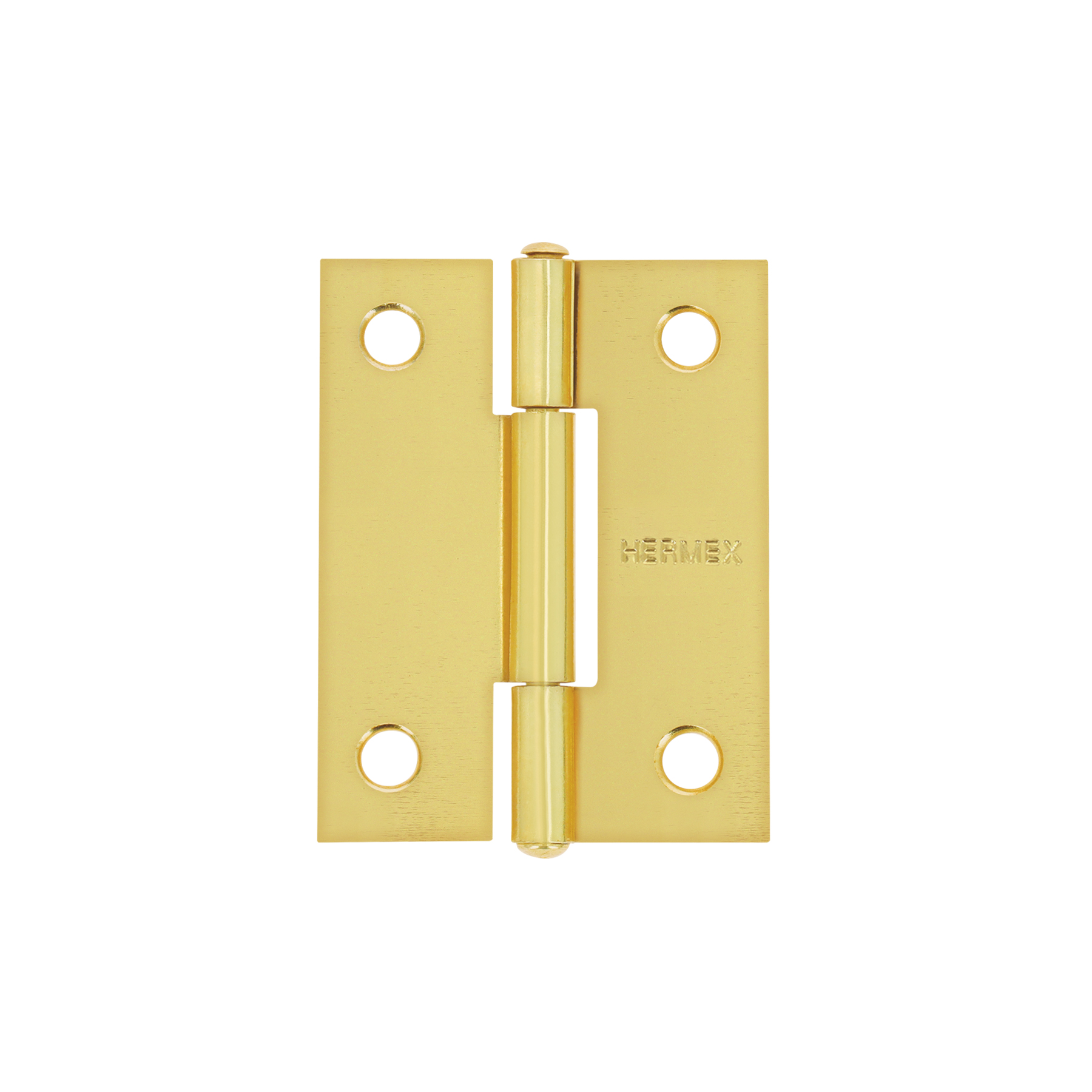 Bisagra rectangular 2' acero latonado, HERMEX