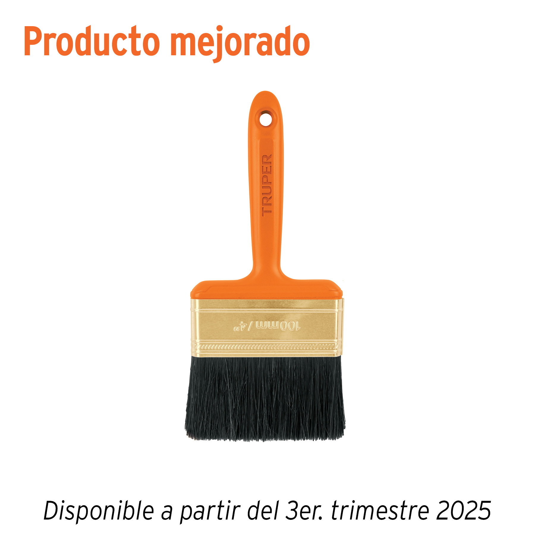 Brocha profesional de 4' con mango de plástico, Truper