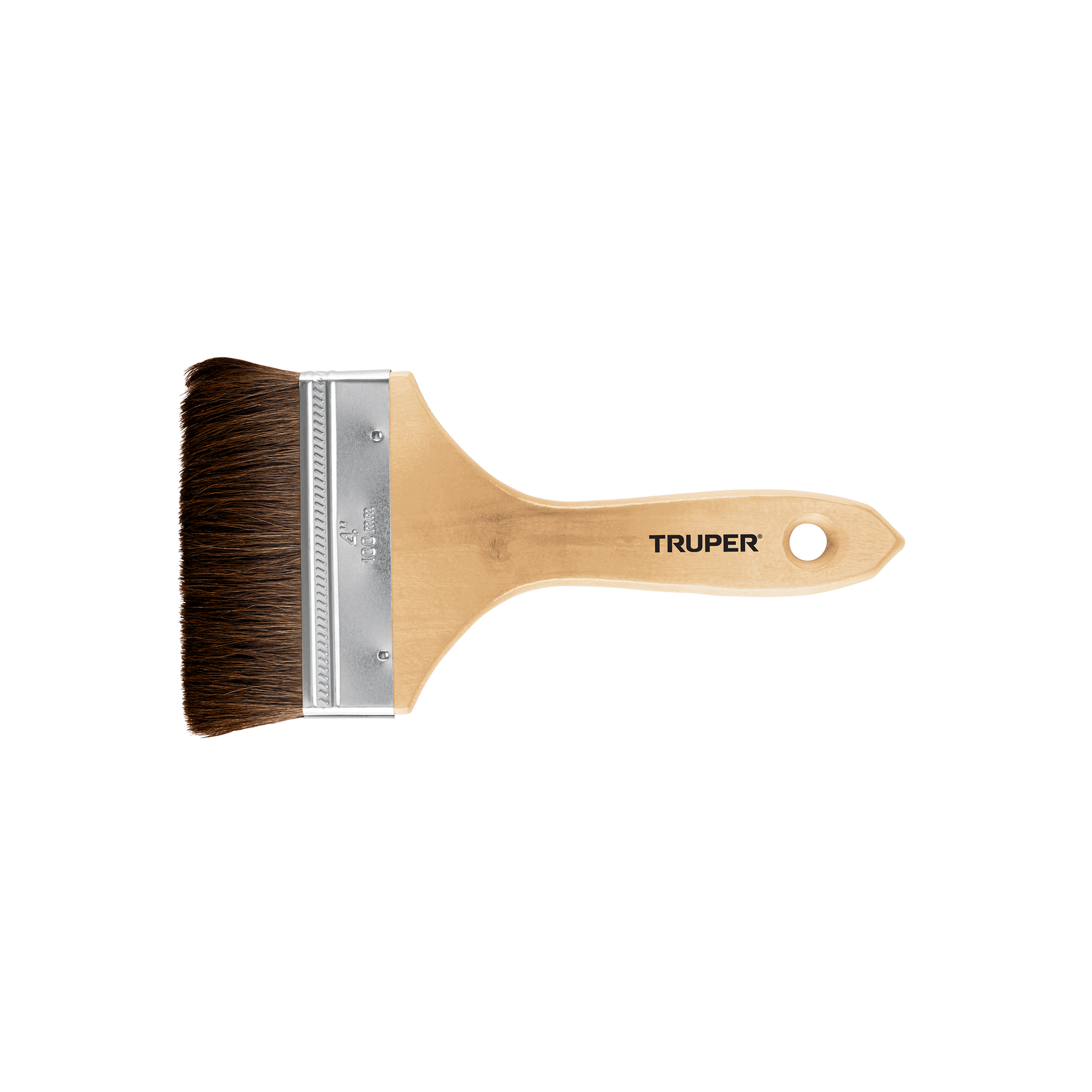 Brocha pelo de camello de 4' con mango de madera, Truper