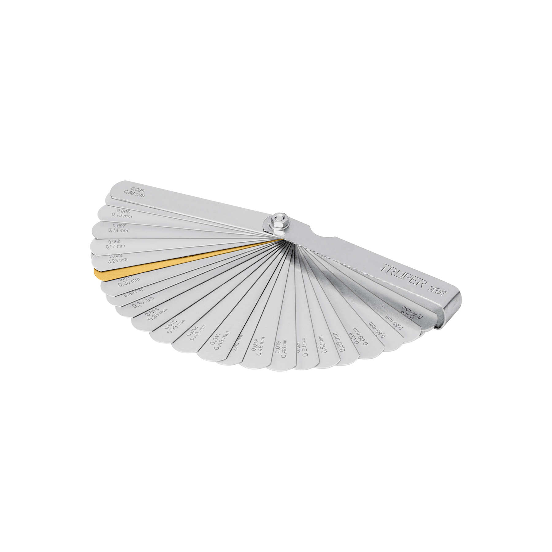 Calibrador de 32 hojas std / mm, Truper