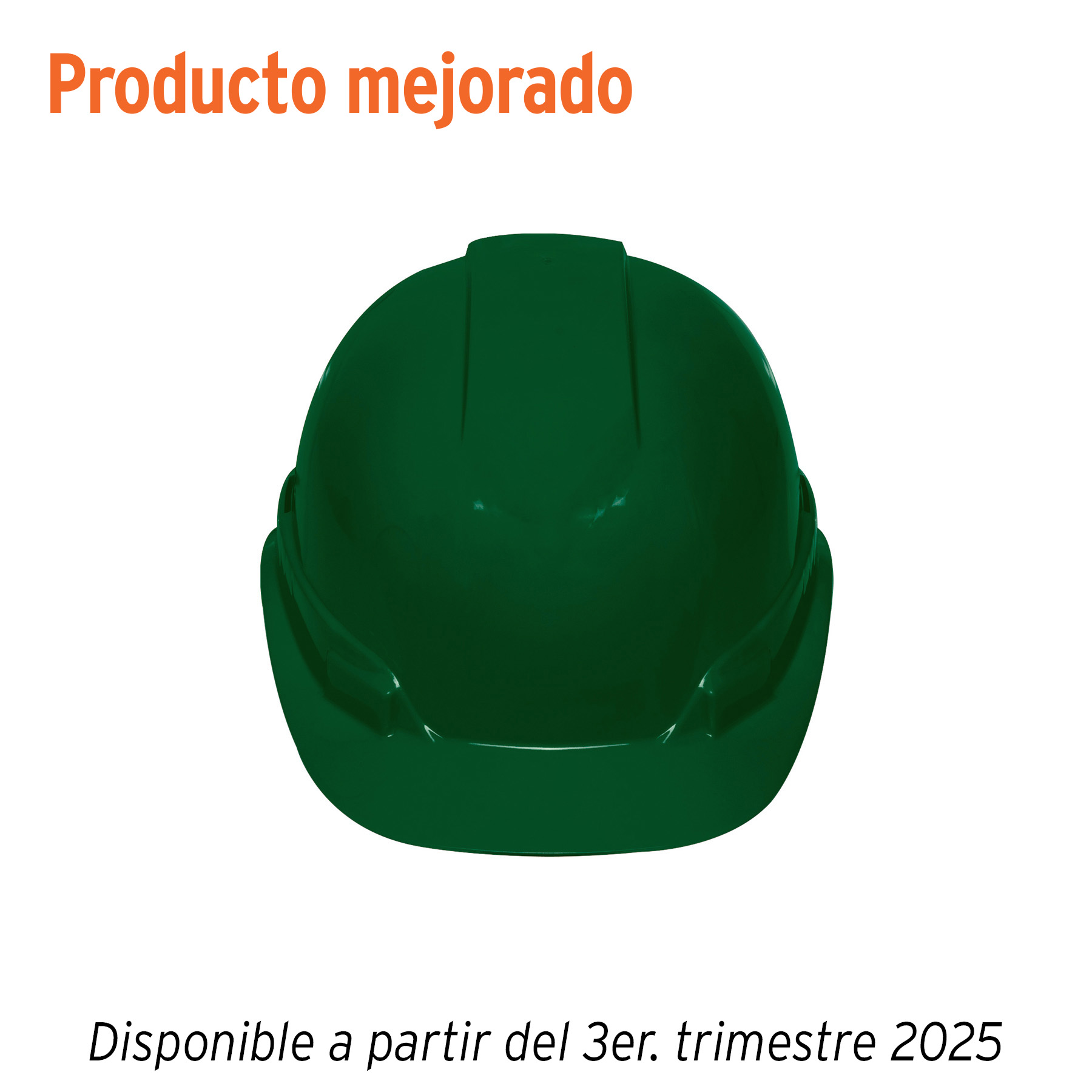 Casco de seguridad ventilado, ajuste de matraca, verde
