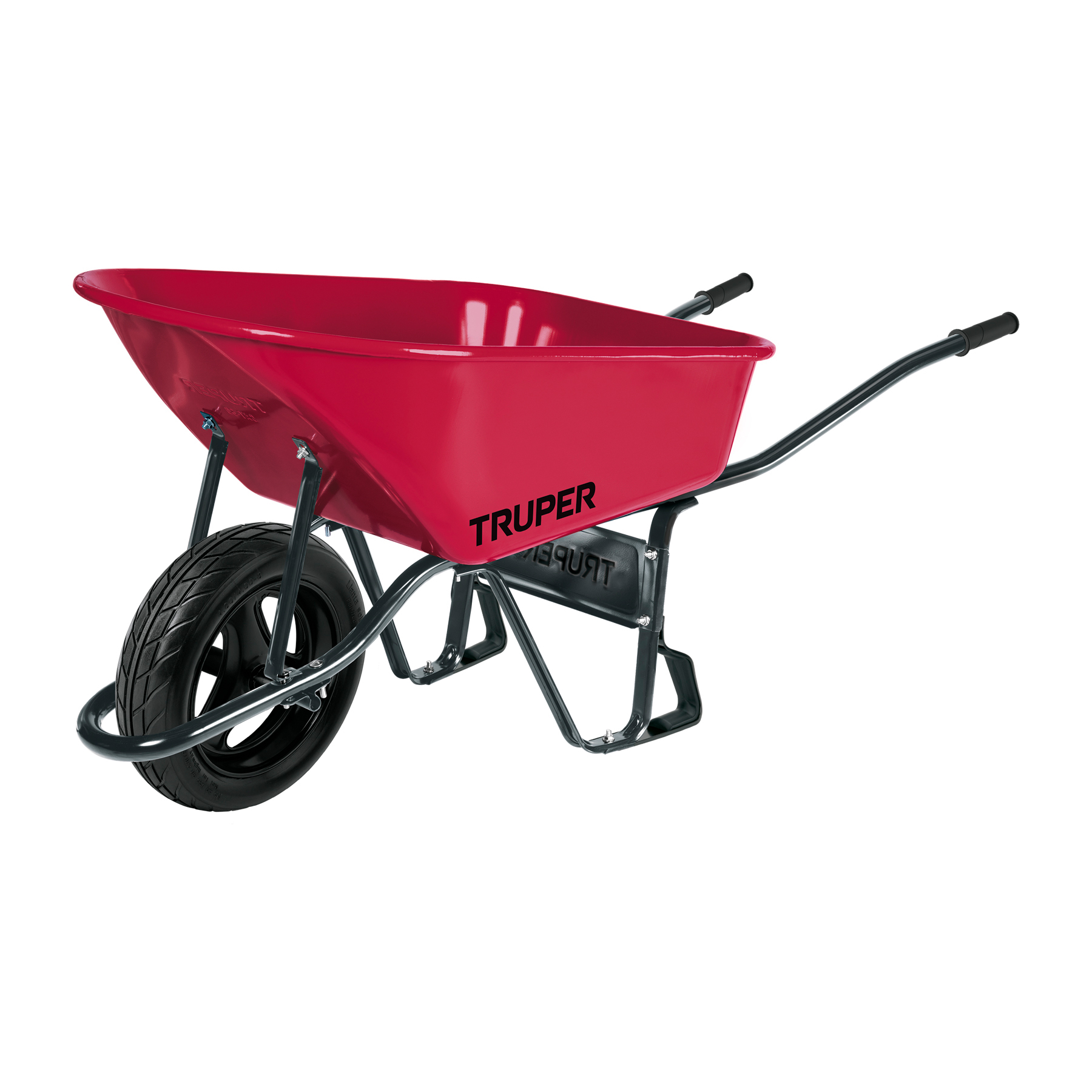 Carretilla 6 ft3 Imponchable, bastidor tubular, Truper