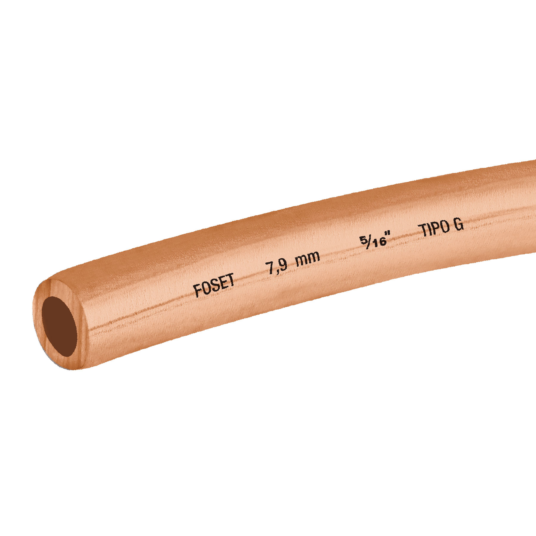 Rollo de 15m de tubo flexible de cobre 5/16', 2.3kg, FOSET