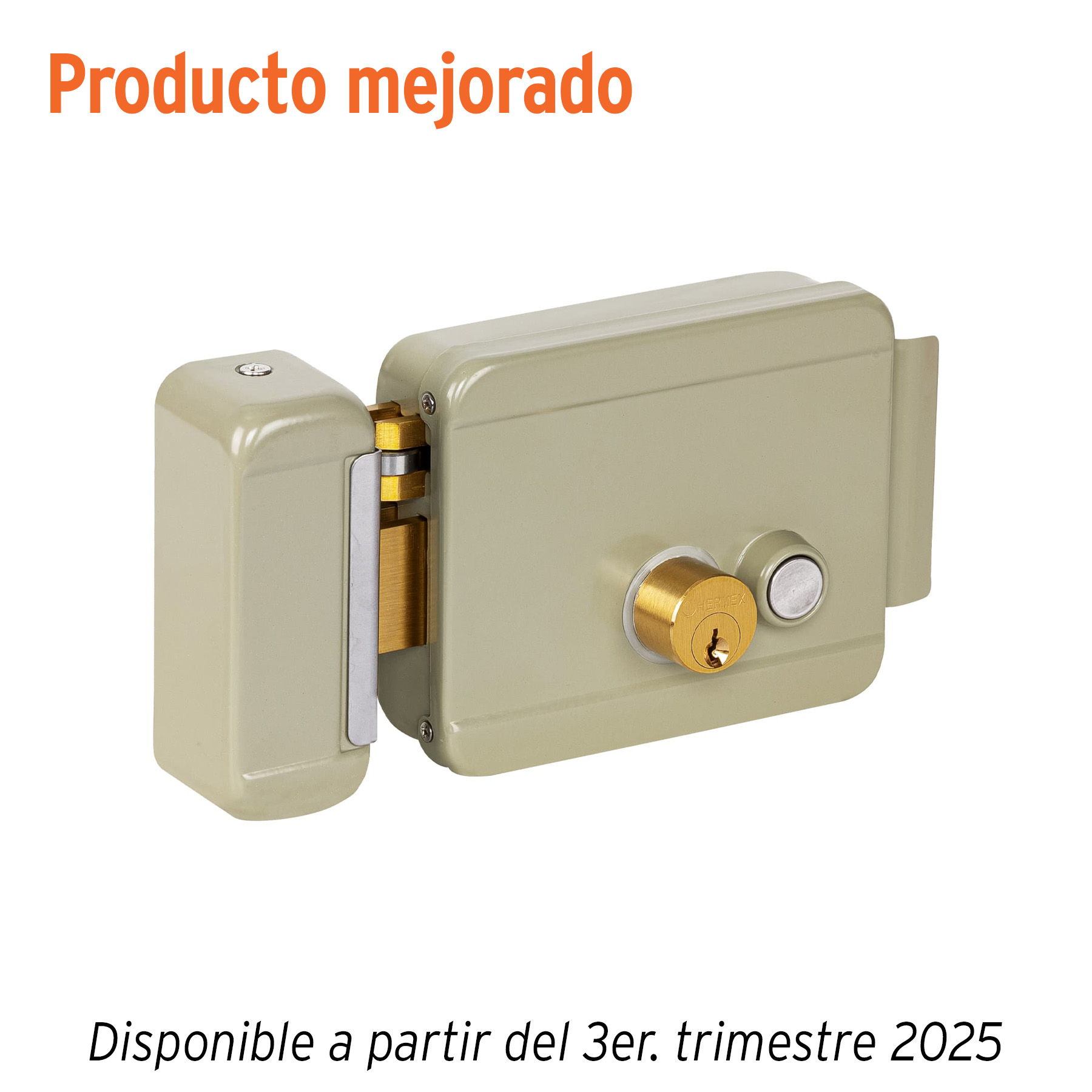 Cerradura electromecánica con botón, izquierda, HERMEX