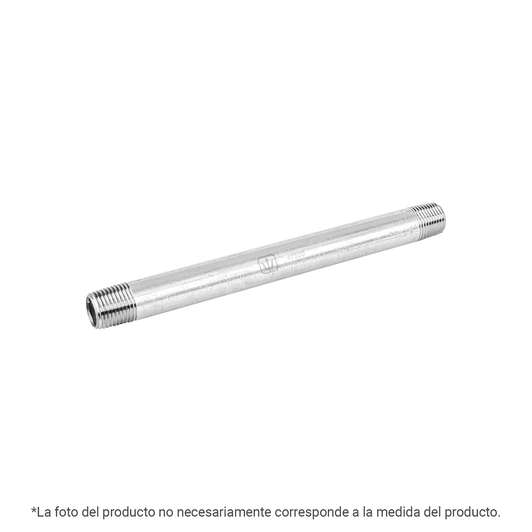 Niple de acero galvanizado 1/4' x 3', Foset
