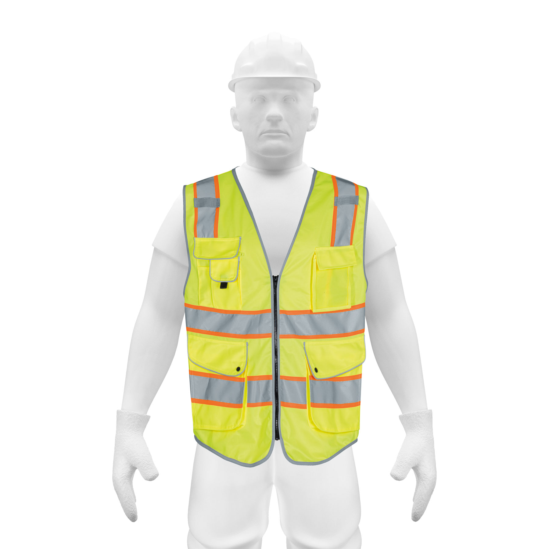Chaleco de seguridad de alta visibilidad, verde, M, EXPERT