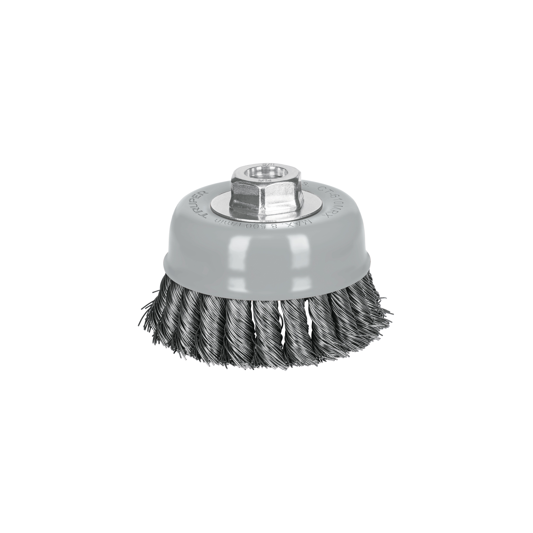 Carda copa 4' alambre trenzado grueso, Multi-rosca, Truper