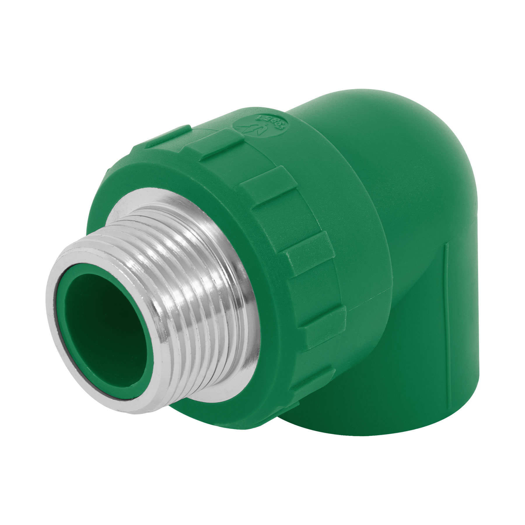 Codo 90° PPR,  1', rosca macho con inserto metálico, Foset