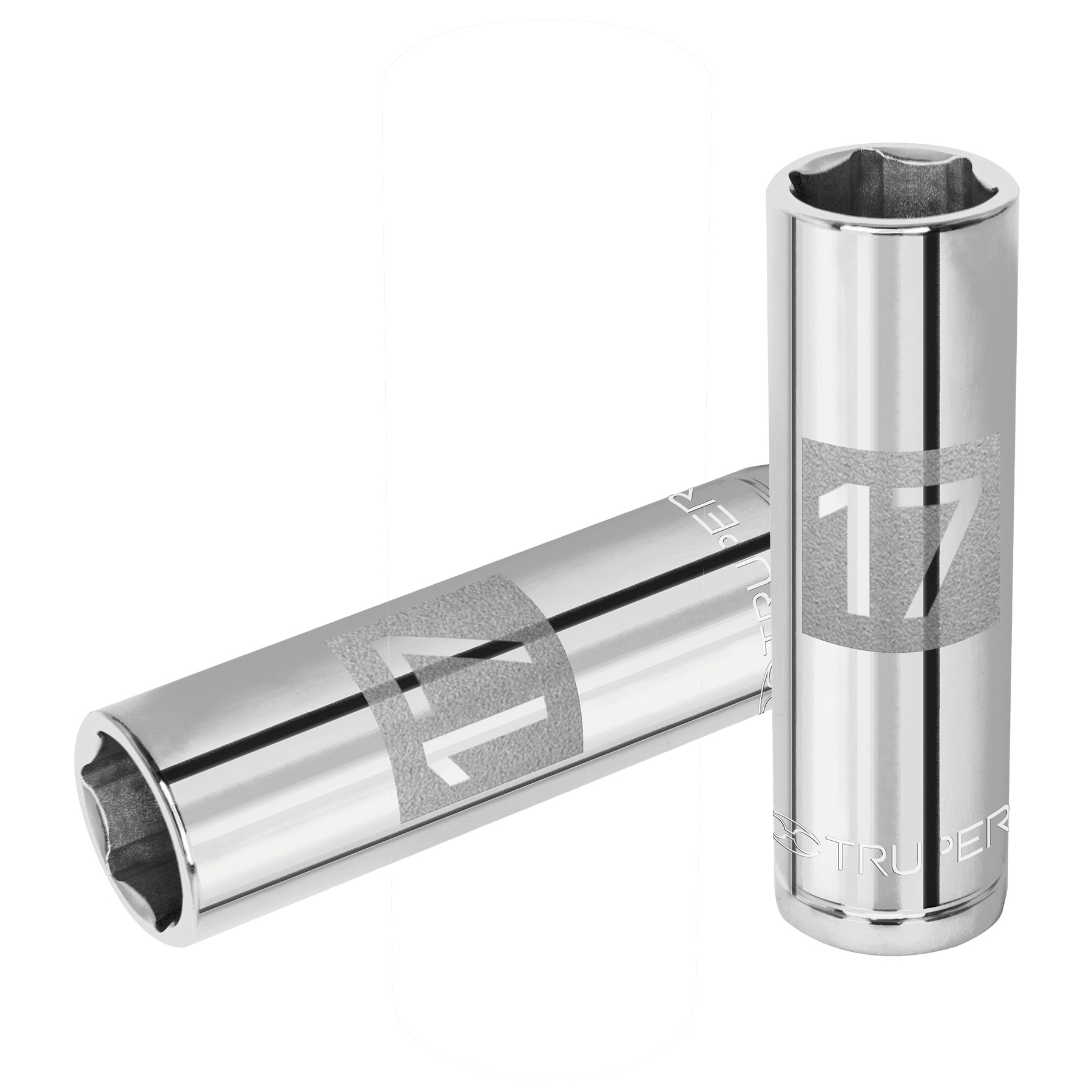 Dado largo de 17 mm, 6 puntas, cuadro 1/2', Truper