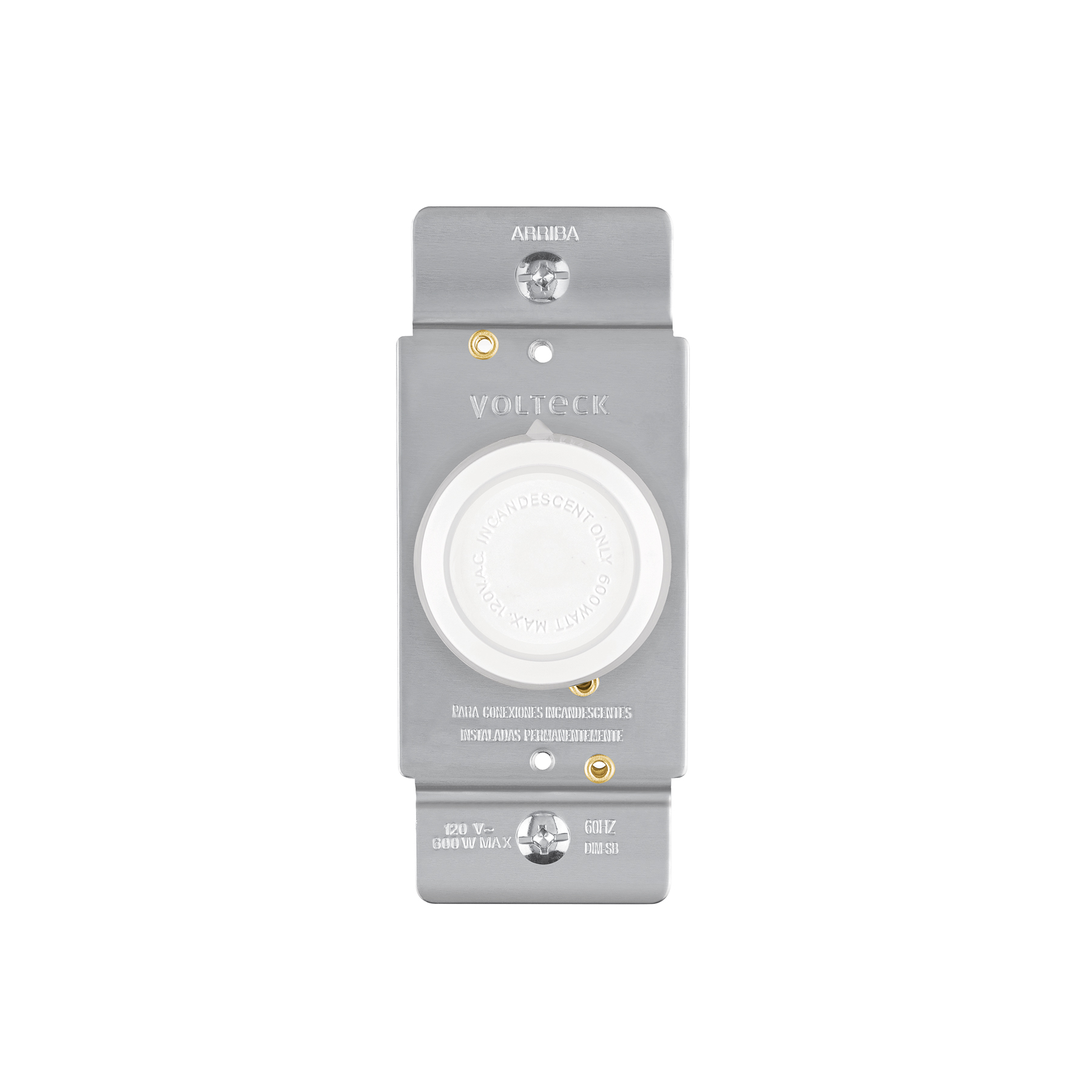 Atenuador de luz giratorio, Standard, blanco, Volteck