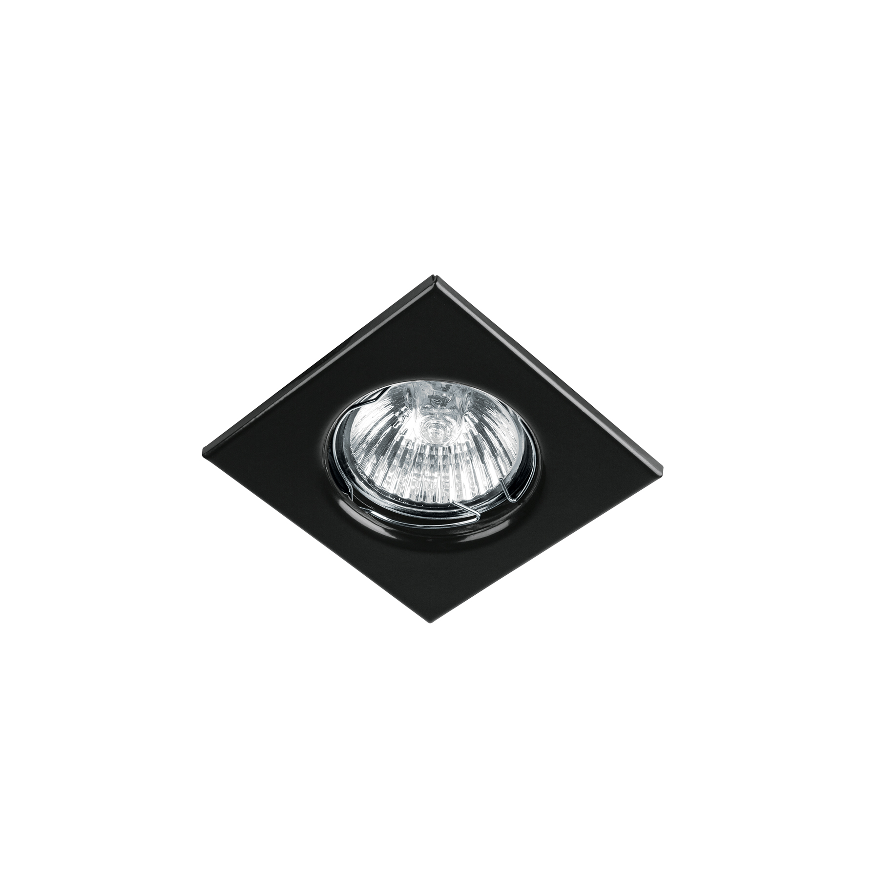 Luminario cuadrado negro spot fijo, lámpara no incluida