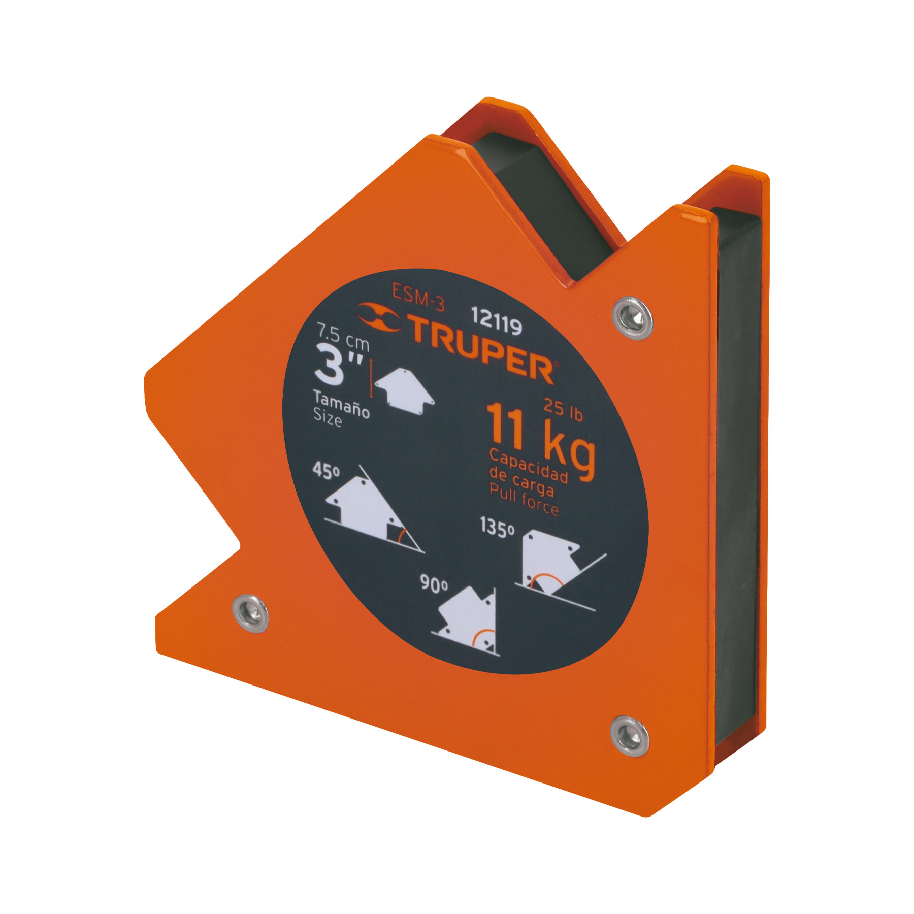 Escuadra magnética 3' para soldar, capacidad 11 kg, TRUPER
