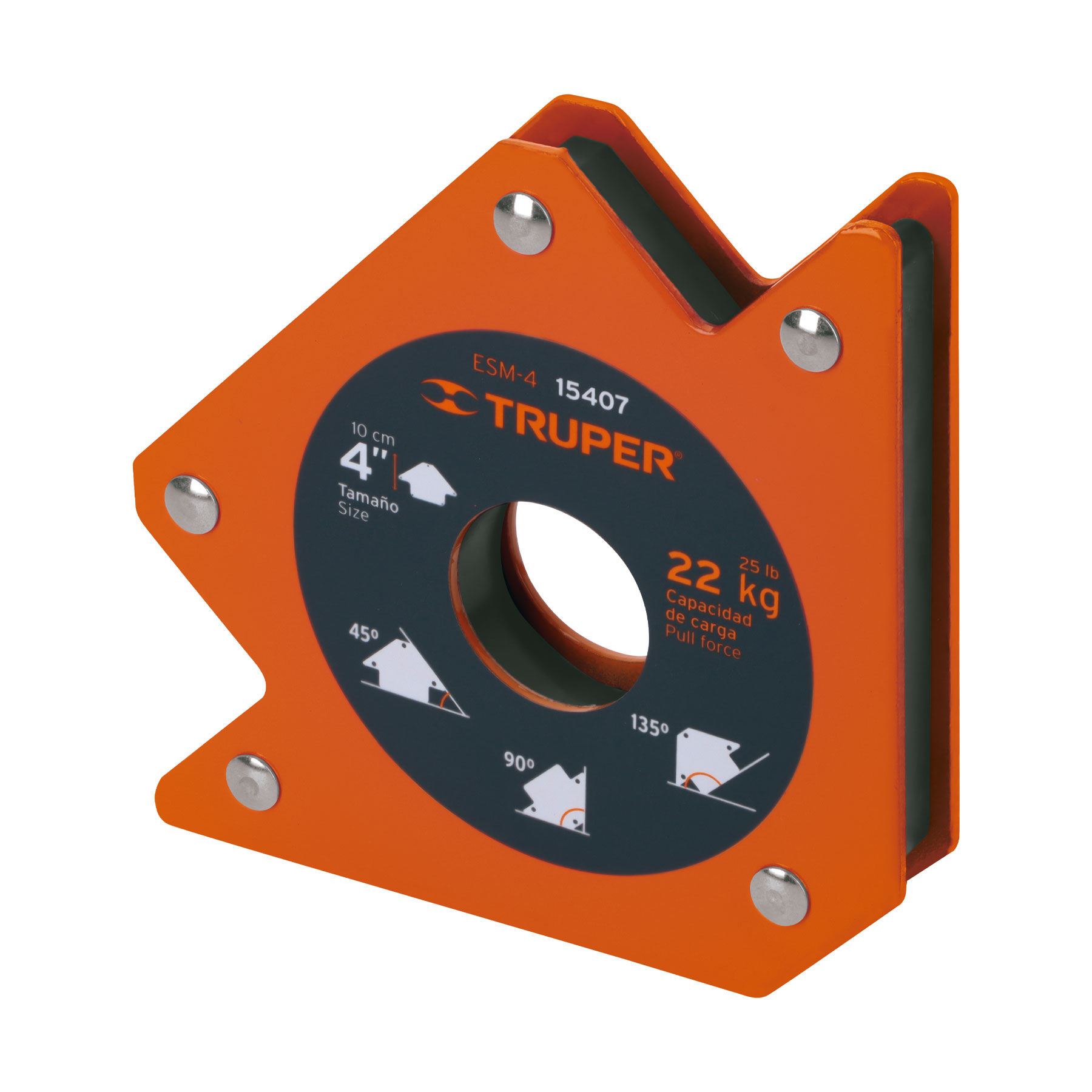 Escuadra magnética 4' para soldar, capacidad 22 kg, TRUPER