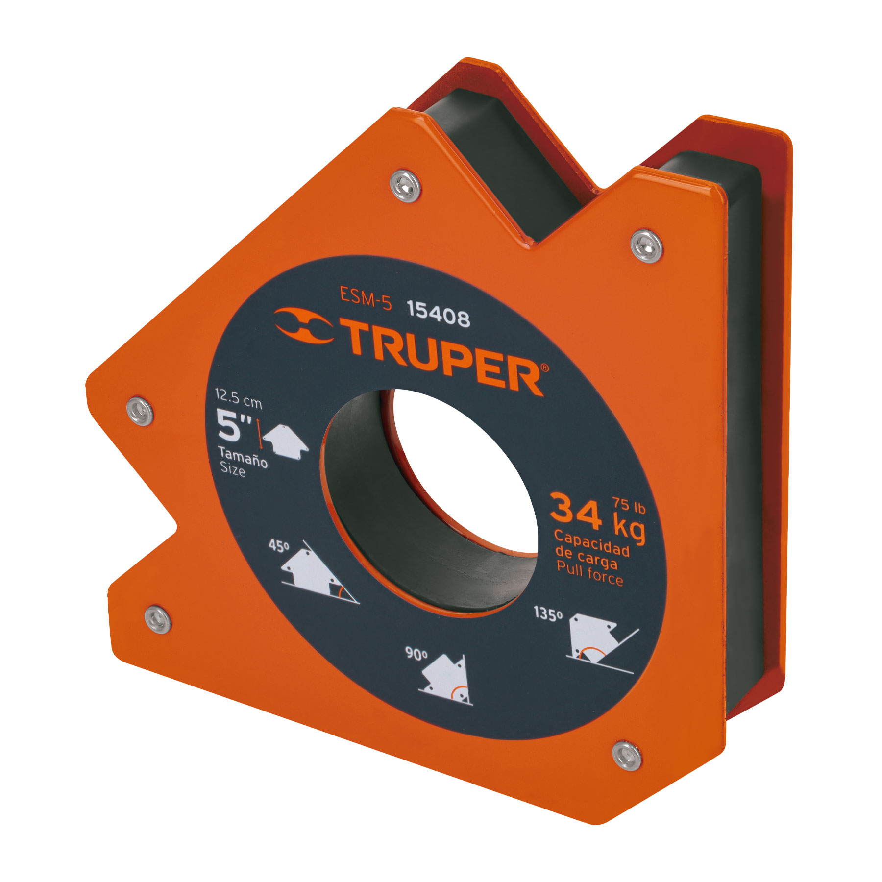 Escuadra magnética 5' para soldar, capacidad 34 kg, TRUPER