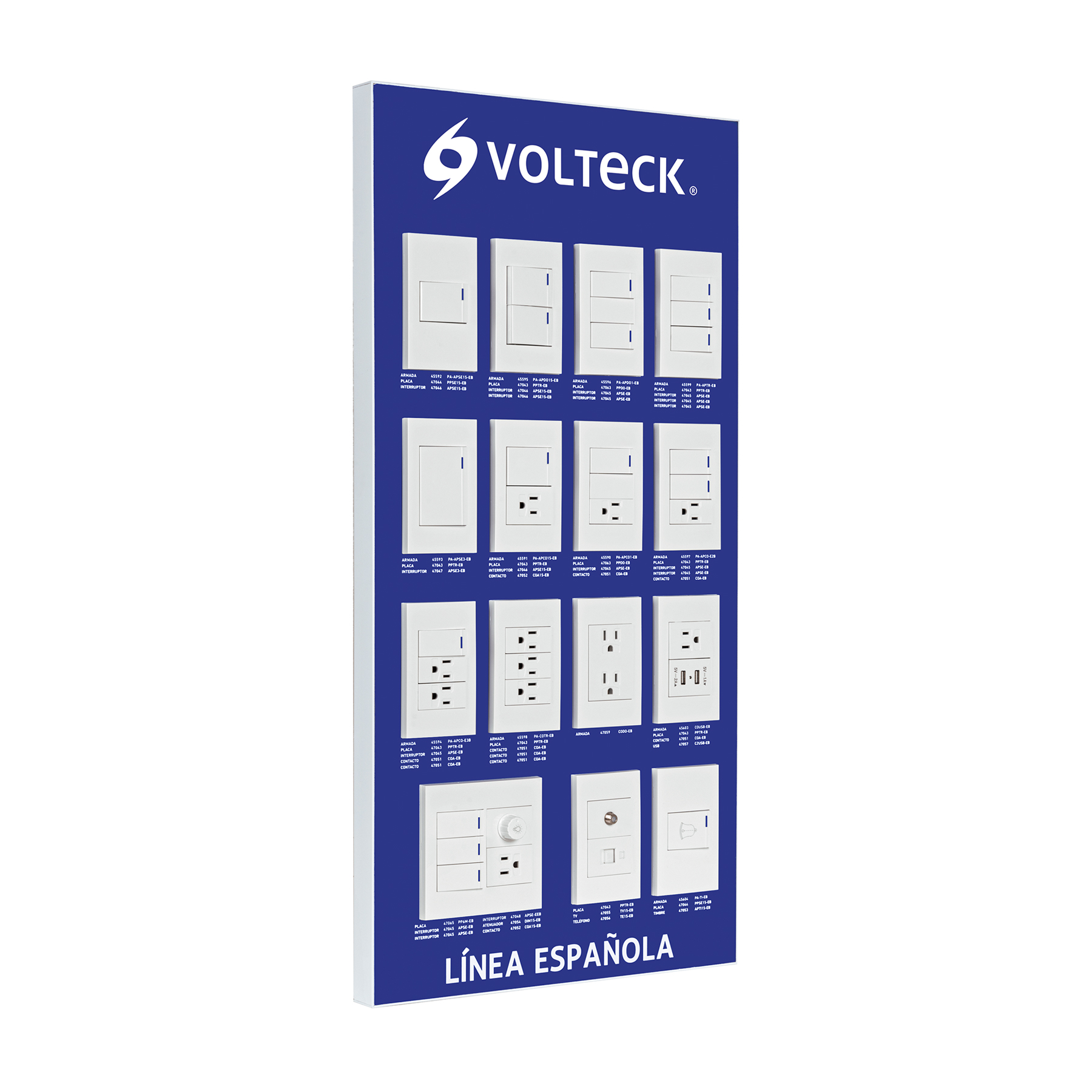 Exhibidor de Línea Española, Volteck
