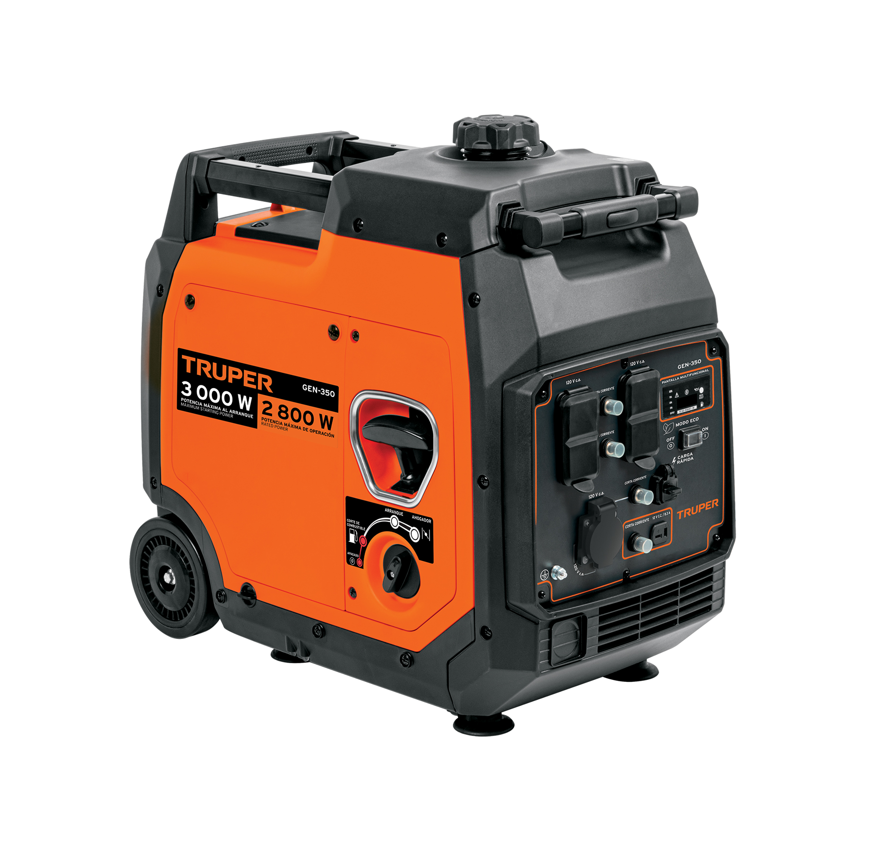 Generador silencioso inverter 3.5 kW, 224cc,encendido manual