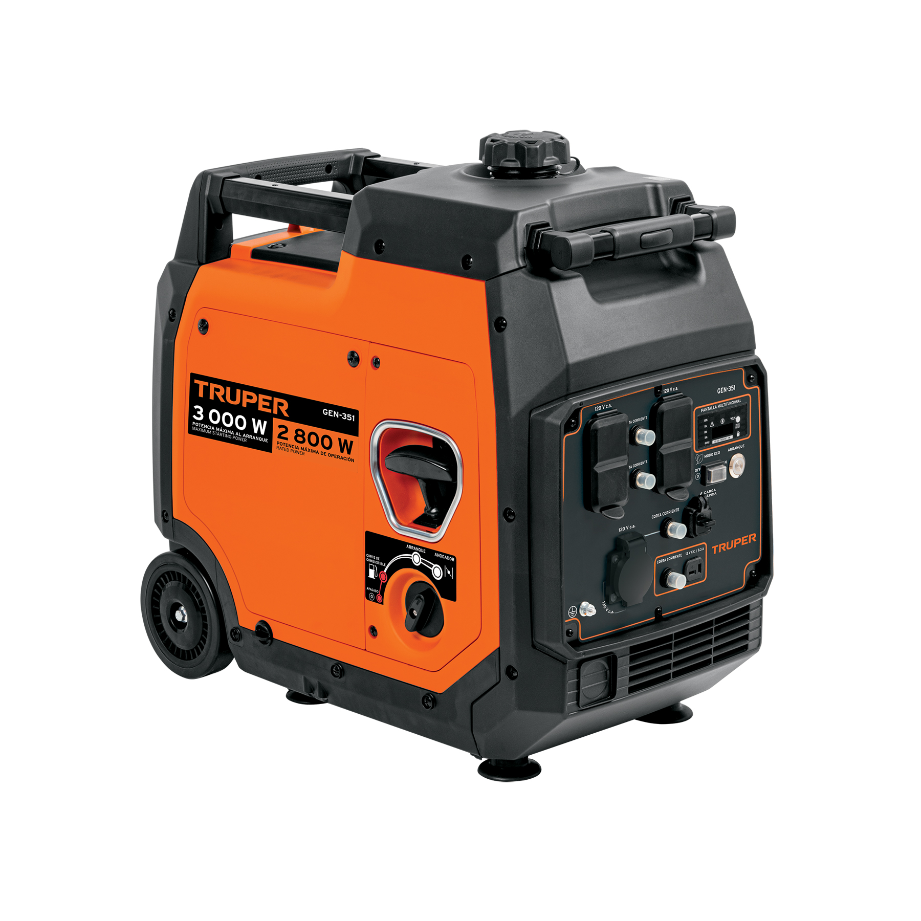 Generador silencioso inverter 3.5 kW, 224cc,enc. electrónico