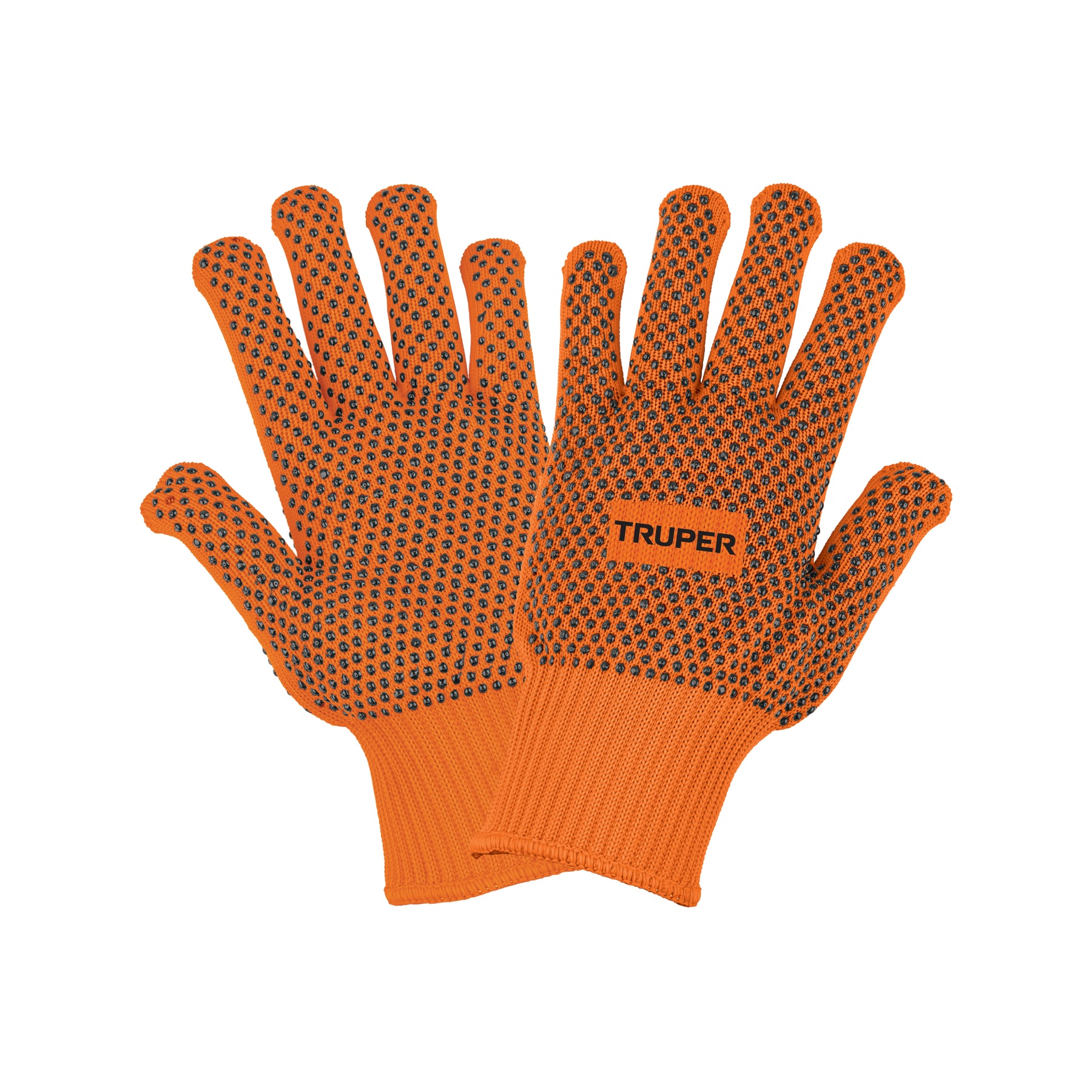Guantes de algodón con puntos de PVC en palma y dorso, TRUPE