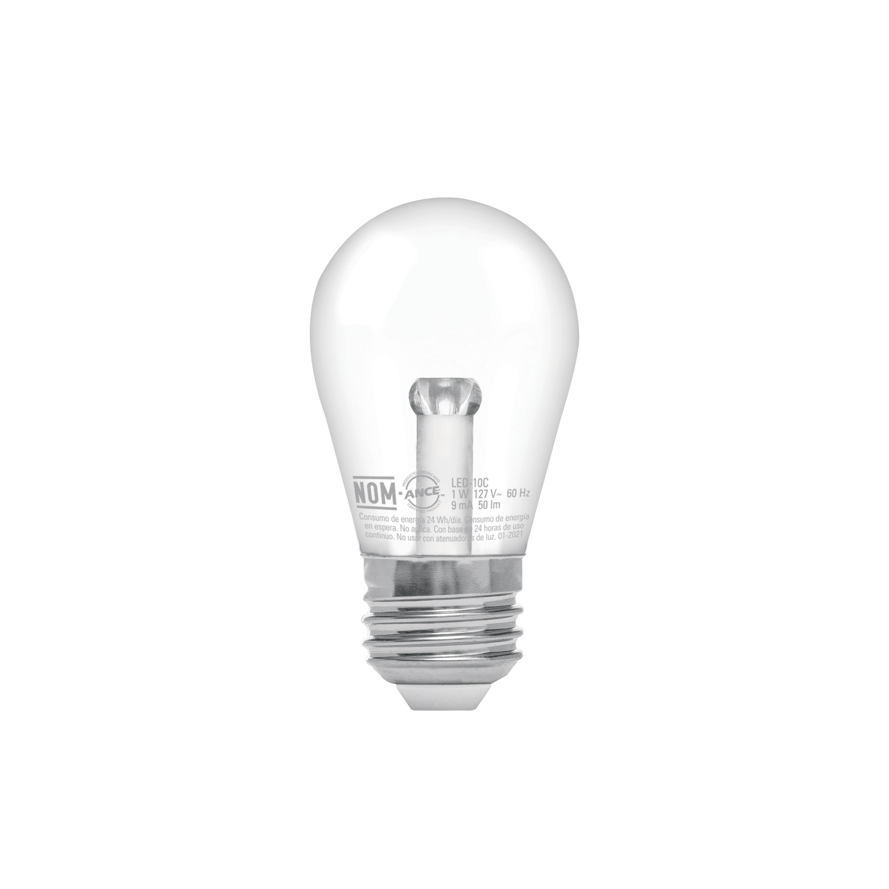 Lámpara LED S14 sin filamento 1 W luz cálida, caja, Volteck