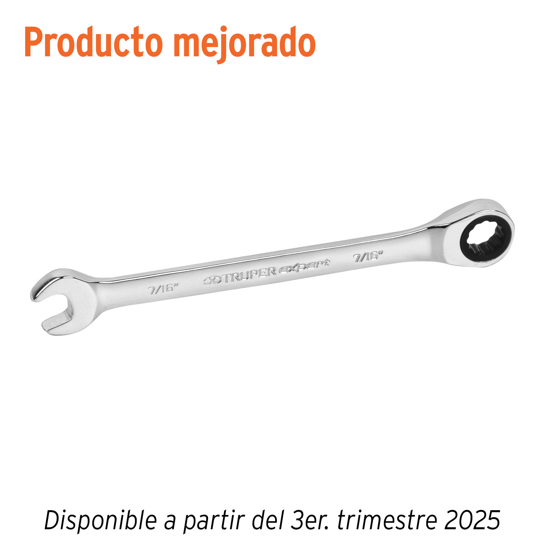 Llave combinada con matraca 7/16' x 160 mm largo, Expert