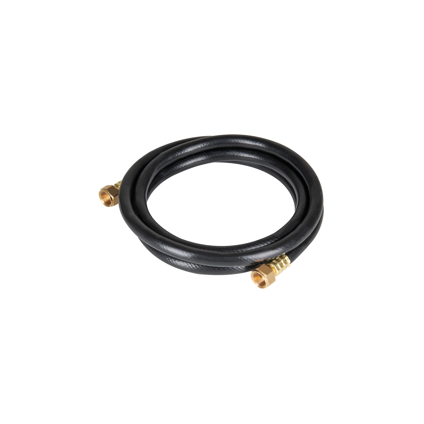 Manguera para gas, PVC negra, 3/8'x2 m, c/conexión, Foset