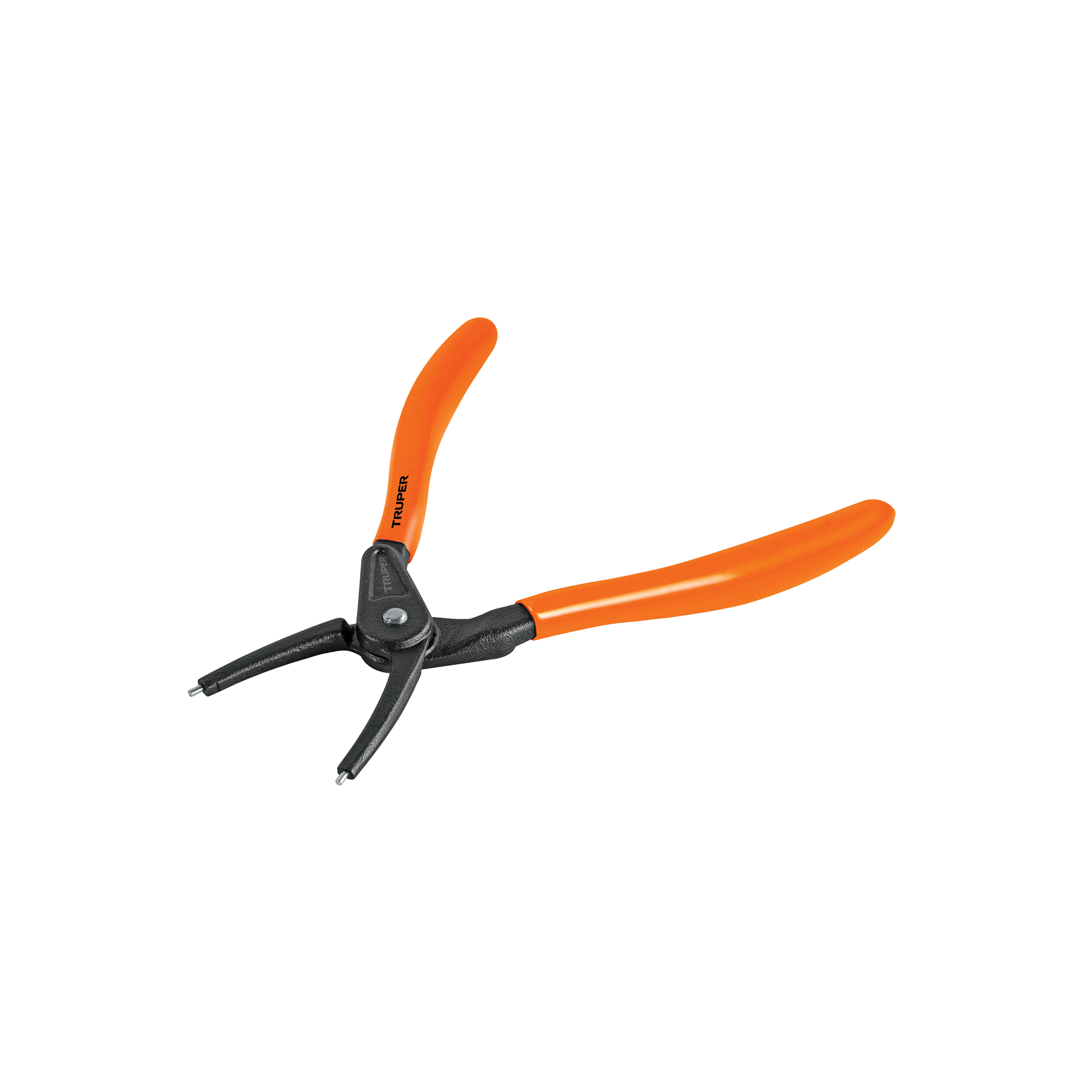 Pinza punta recta 7' para cerrar anillos, mango de PVC