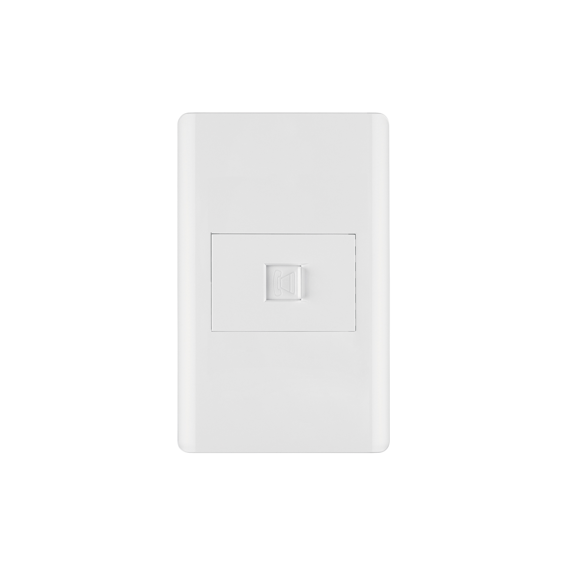 Placa armada blanca 1 toma para teléfono 1.5 mód, Lisboa