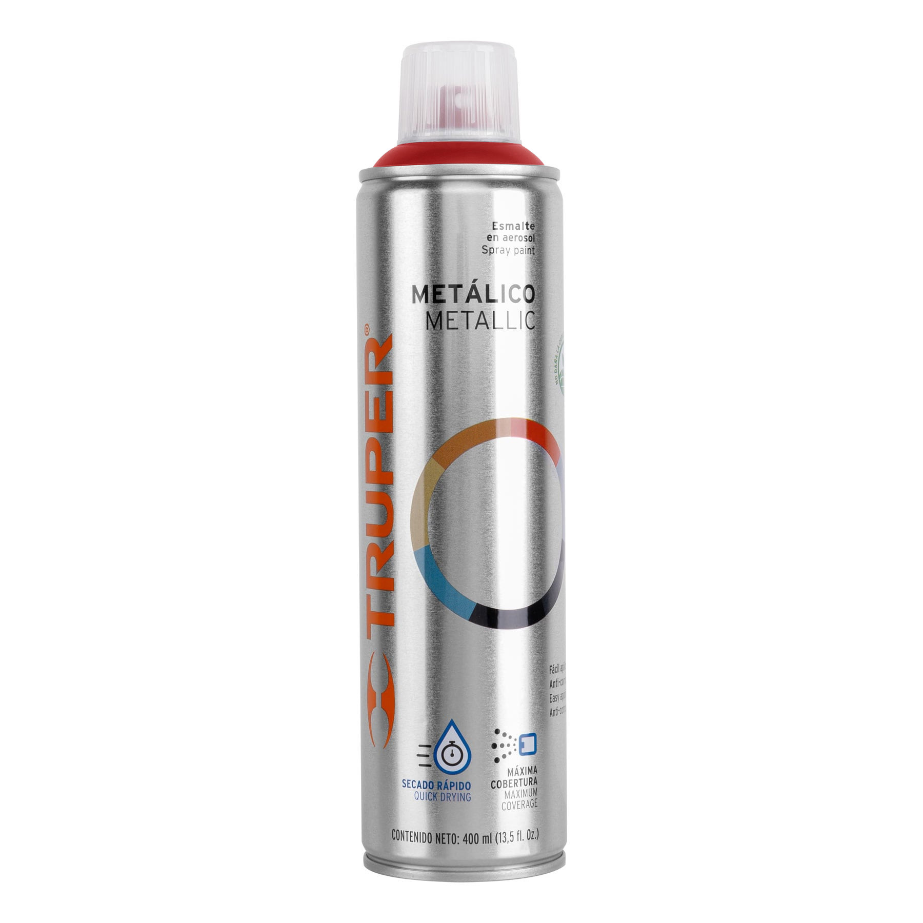 Pintura en aerosol, rojo metálico, bote esbelto, 400 ml