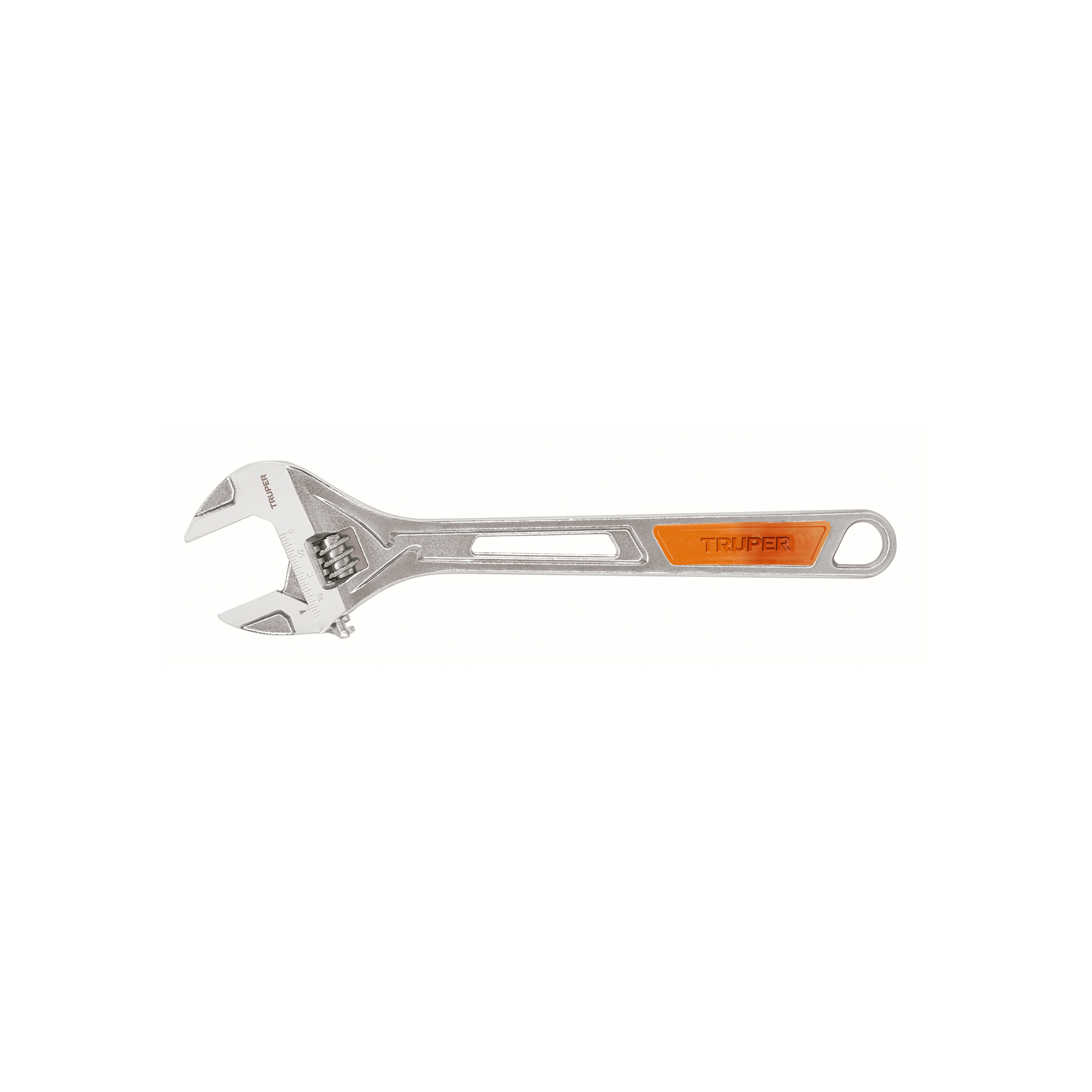 Llave ajustable (perico) 15' cromada mango de PVC, Truper