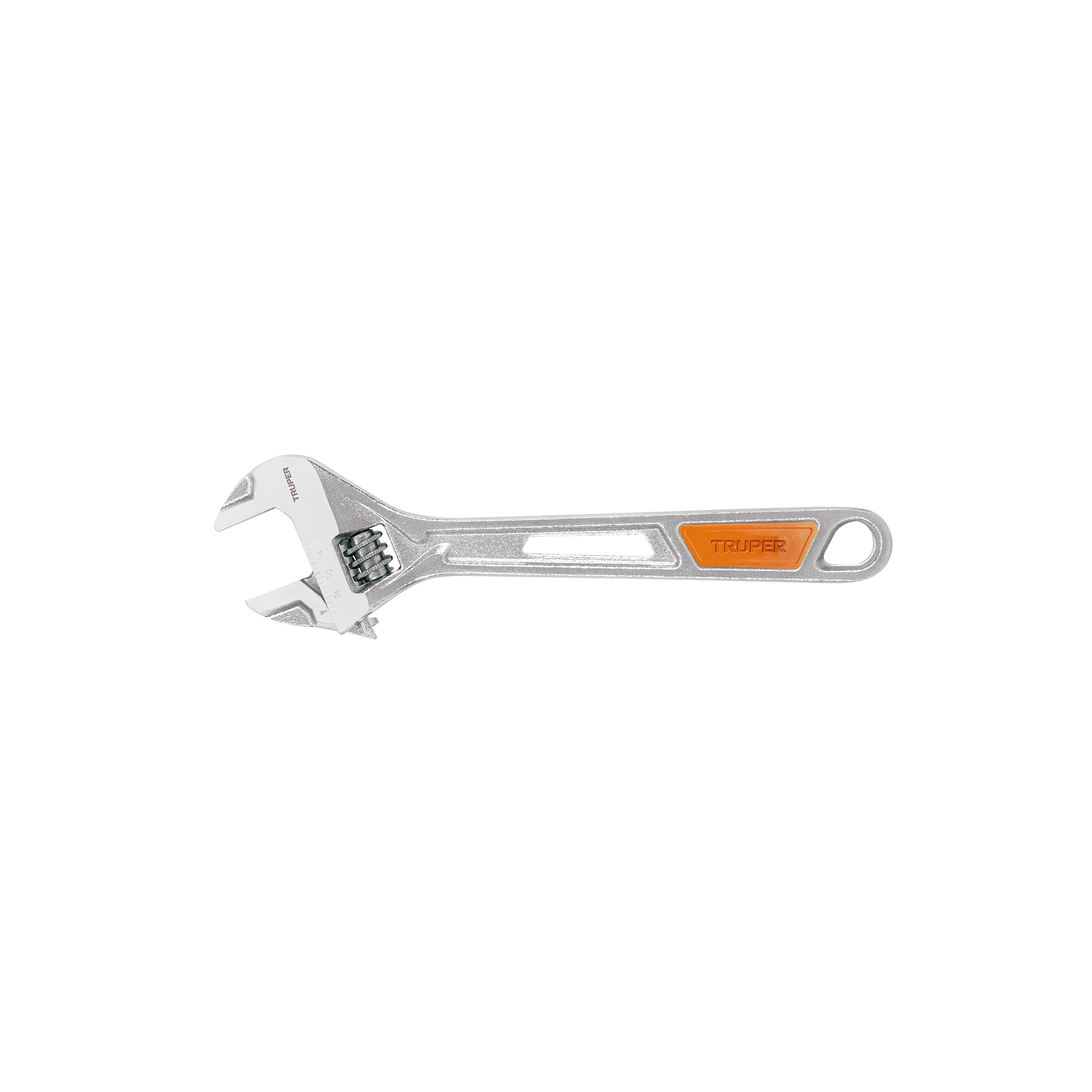 Llave ajustable (perico) 8' cromada mango de PVC, Truper