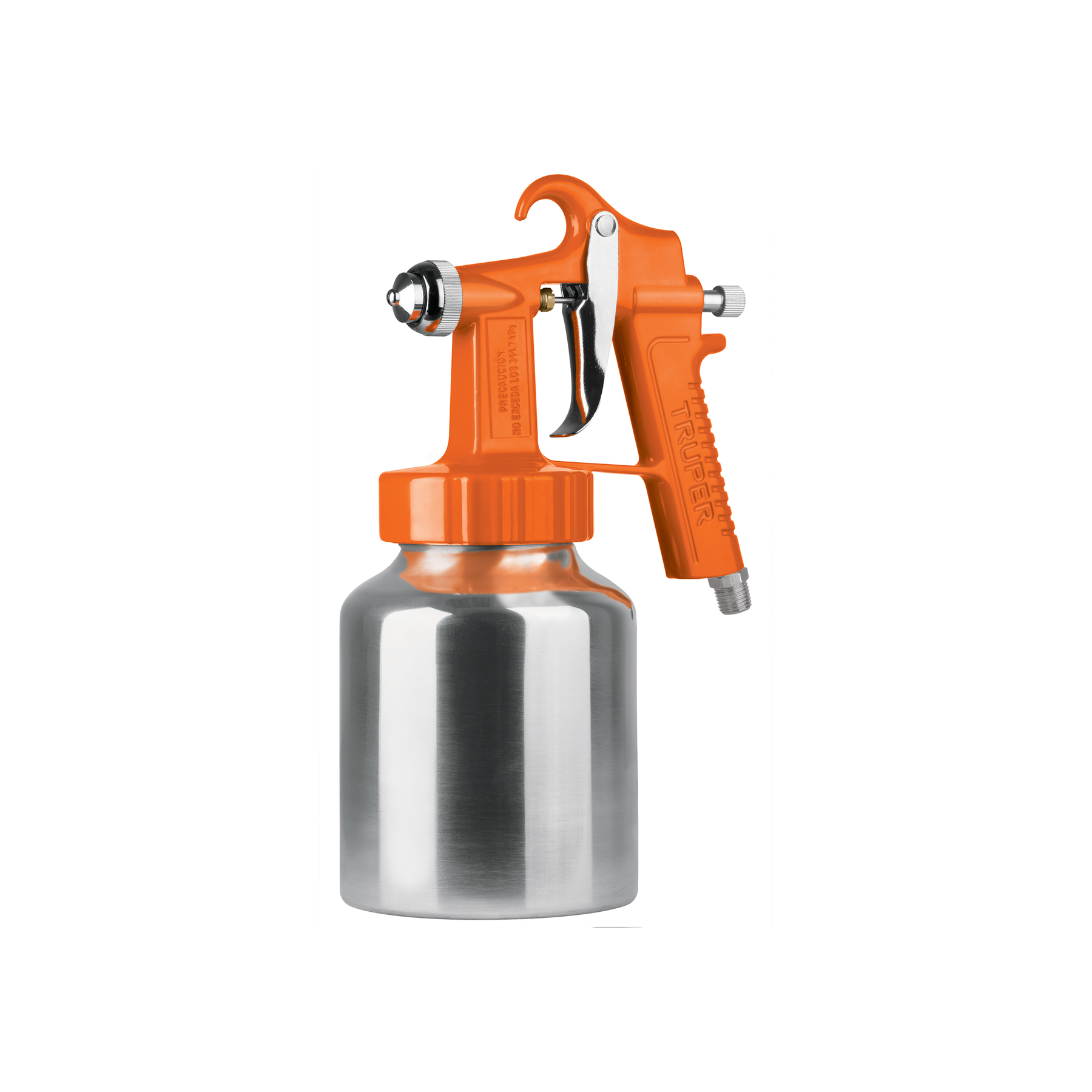 Pistola p/pintar baja presión, naranja, entrada inf, Truper