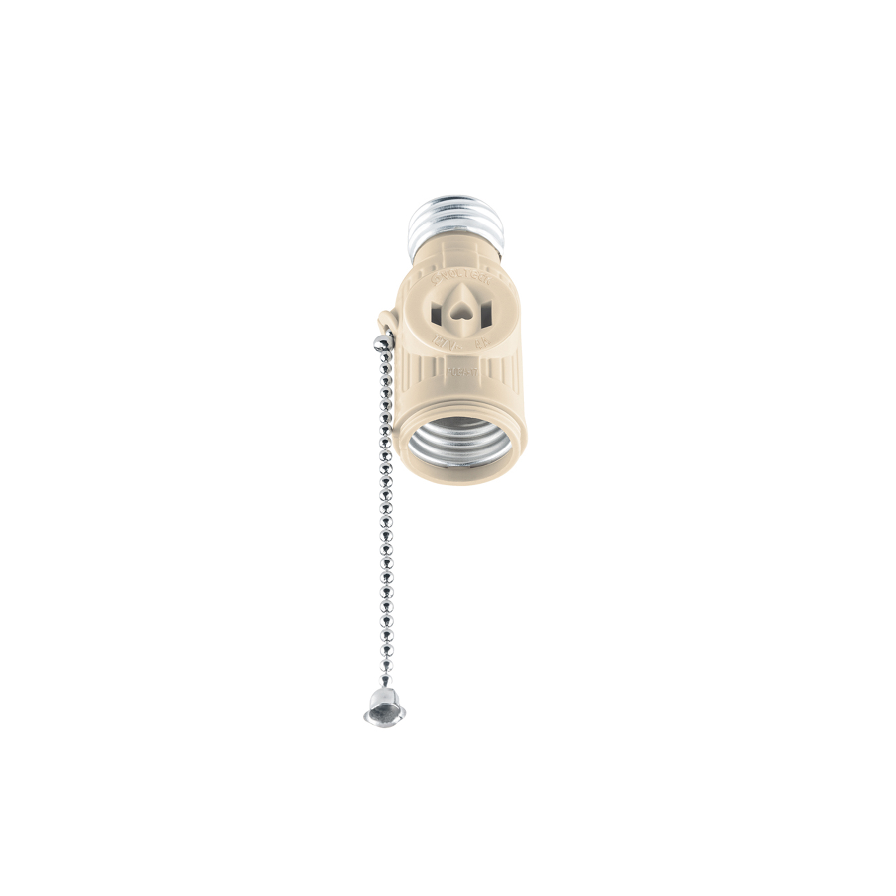Portalámpara de baquelita, con interruptor de cadena,Volteck