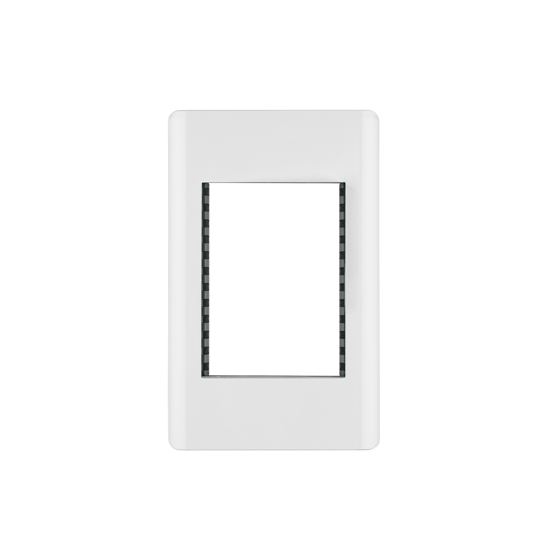 Placa blanca de 1 ventana 3 módulos, línea Lisboa, Volteck
