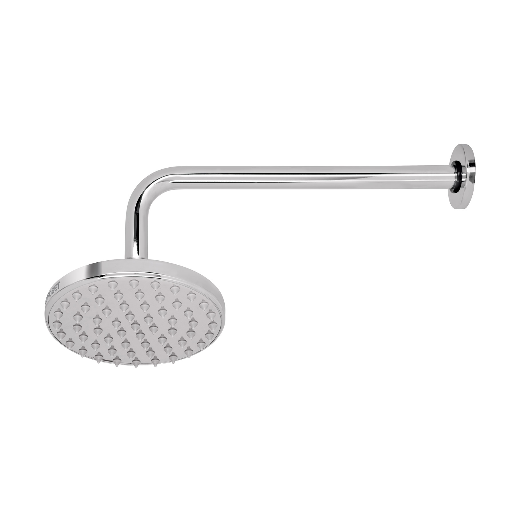 Regadera cromo 6' plato redondo, con brazo, Foset Element