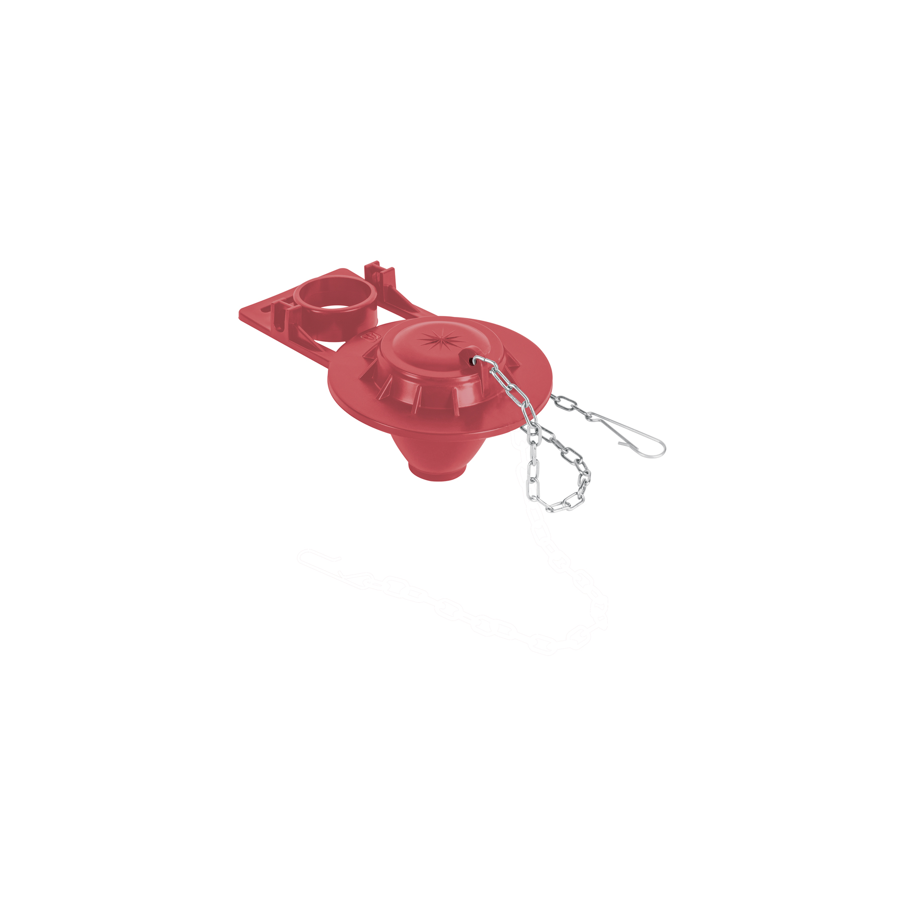Sapo 2' para WC, silicona, rojo, cadena inox, Foset