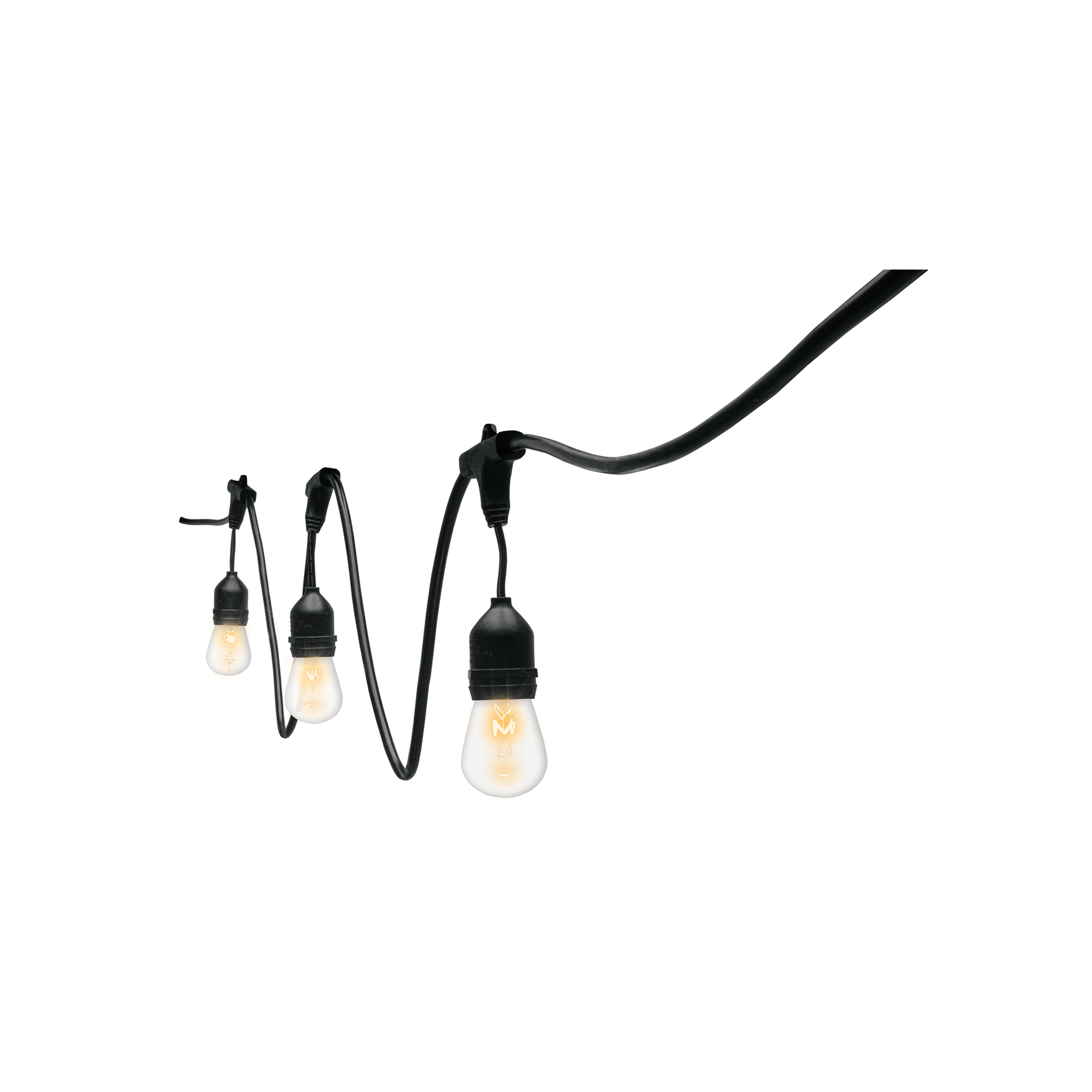 Serie de 14.6 m con 24 luces incandescentes para exterior