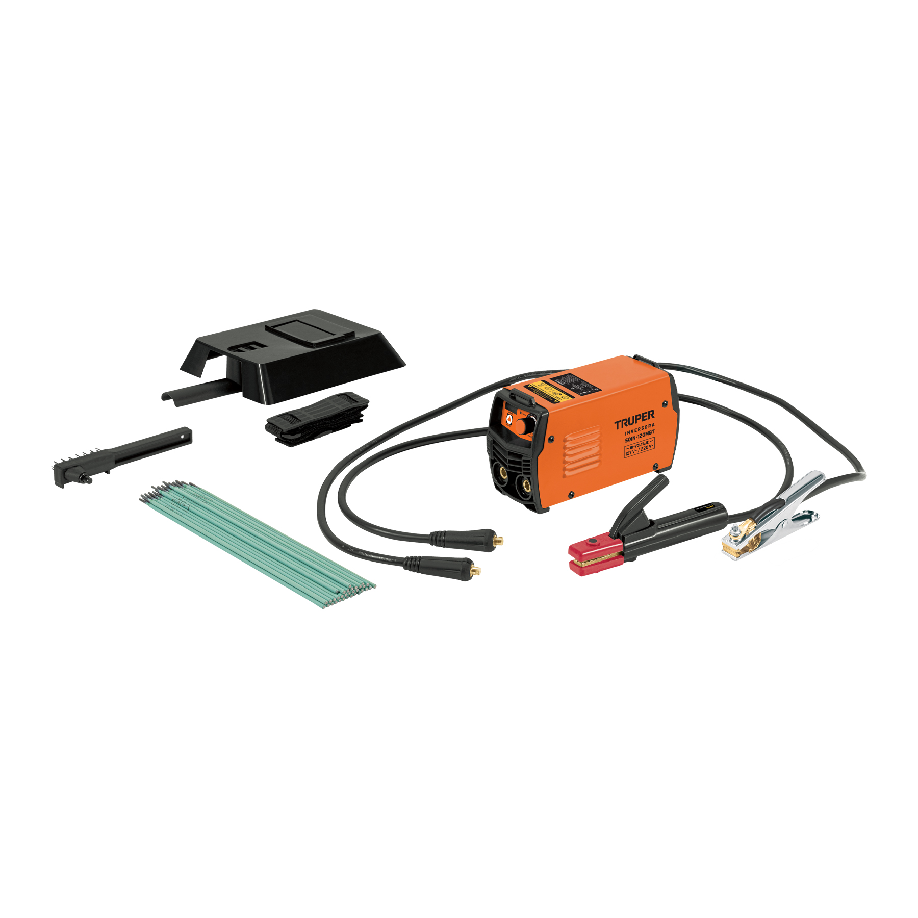 Mini soldadora inversora, 130A, Bi-voltaje 127/220V, TRUPER