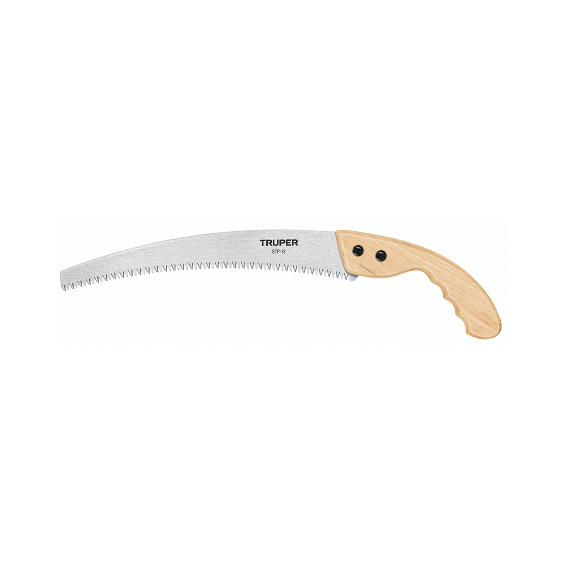 Serrucho de poda 12',hoja curva,6 DPP, mango madera, TRUPER