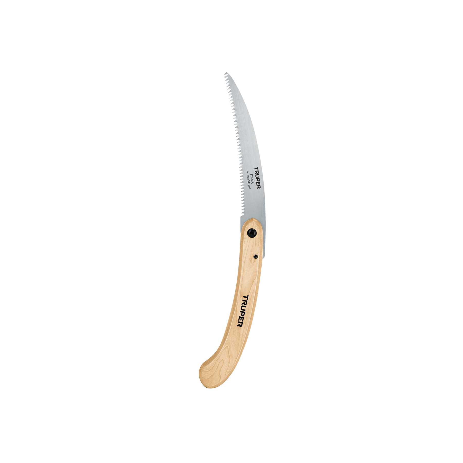 Serrucho plegable 10' hoja curva 6 DPP, mango madera, Truper