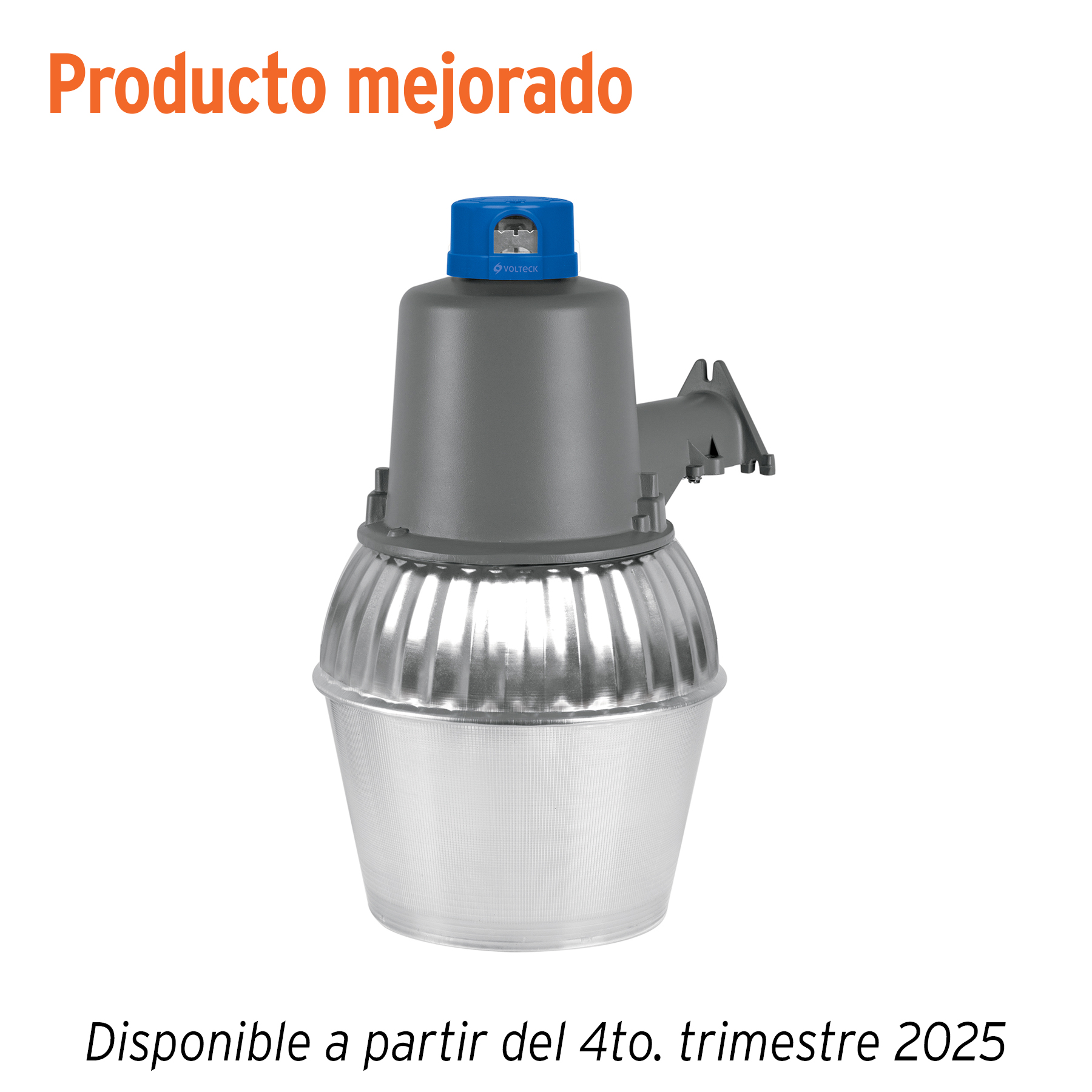 Luminario suburbano metálico 45 W sensor de luz, con lámpara